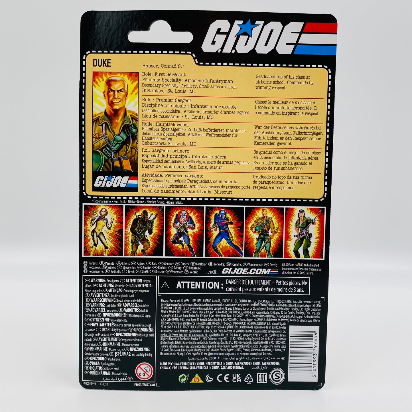 G.I. Joe Retro Duke carded 4” action figure (2020) Hasbro
