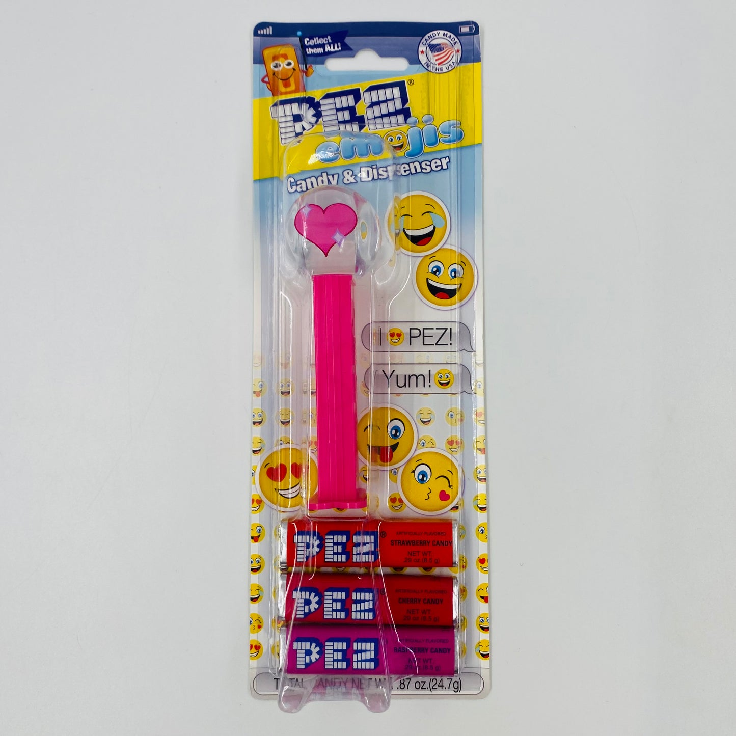 PEZemojis Sparkling Heart PEZ dispenser (2018) carded 7.5 Hungary