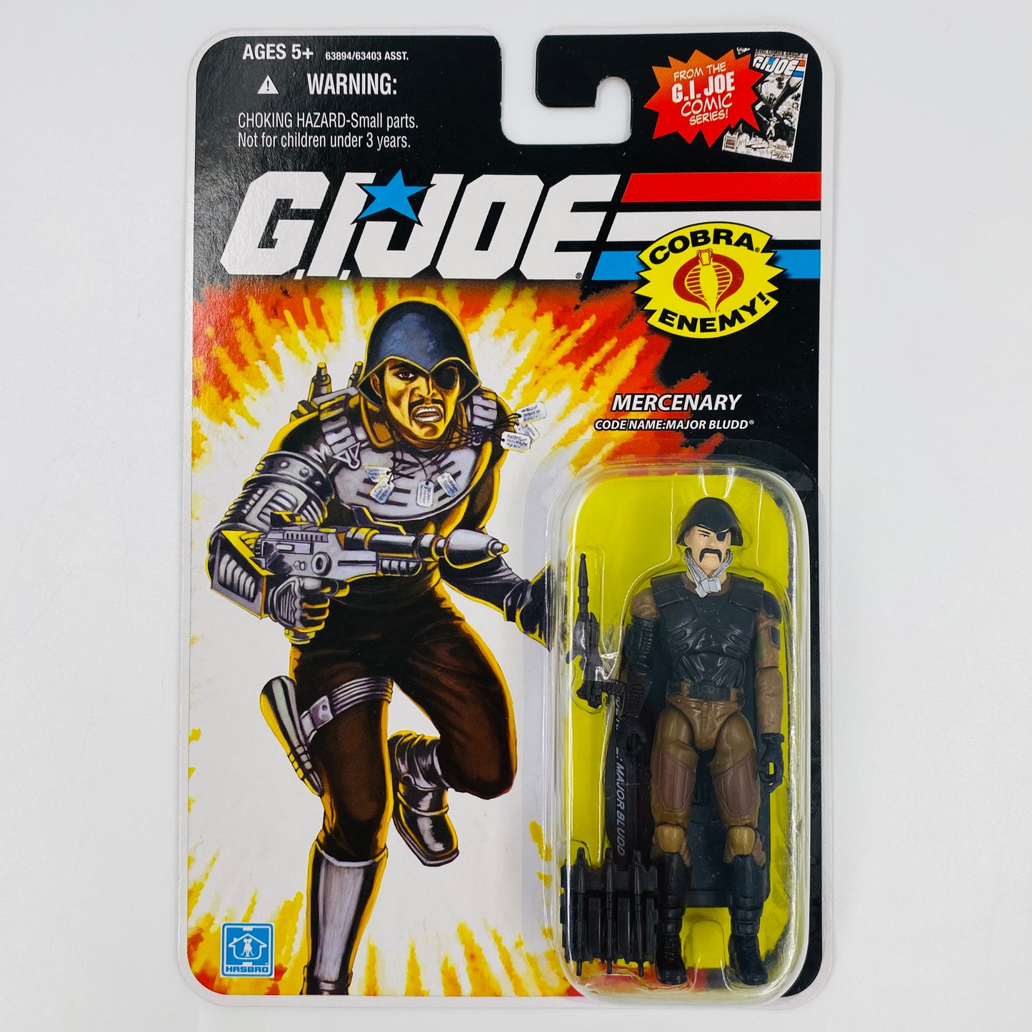 G.I. Joe Major Bludd (v8) carded 3.75” action figure (2008) Hasbro