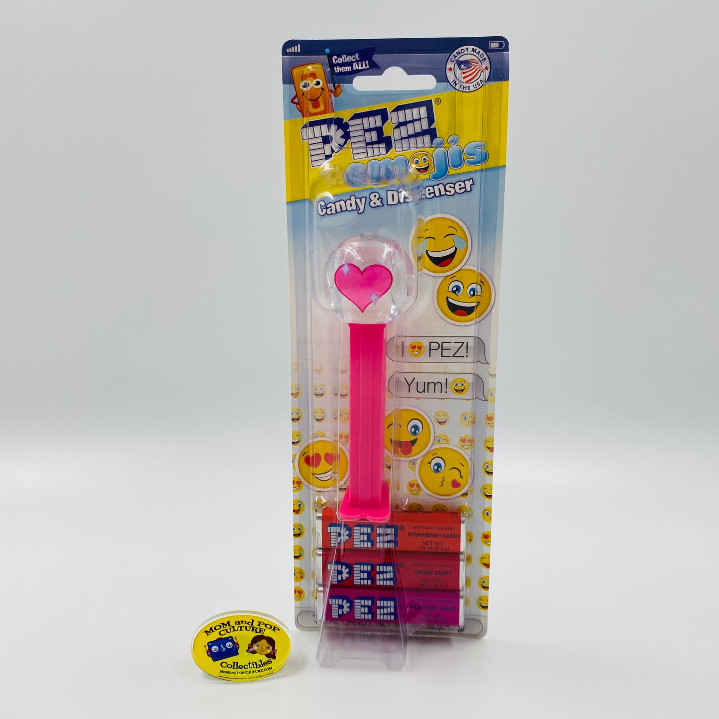 PEZemojis Sparkling Heart PEZ dispenser (2018) carded 7.5 Hungary