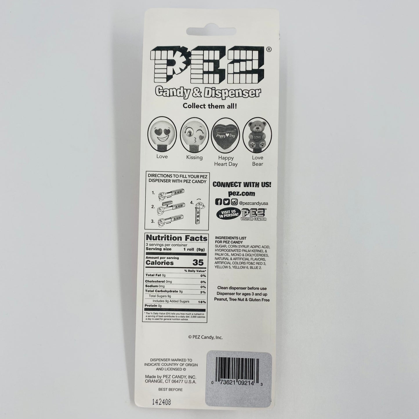 PEZemojis Love PEZ dispenser (2015) carded 7.5 Hungary