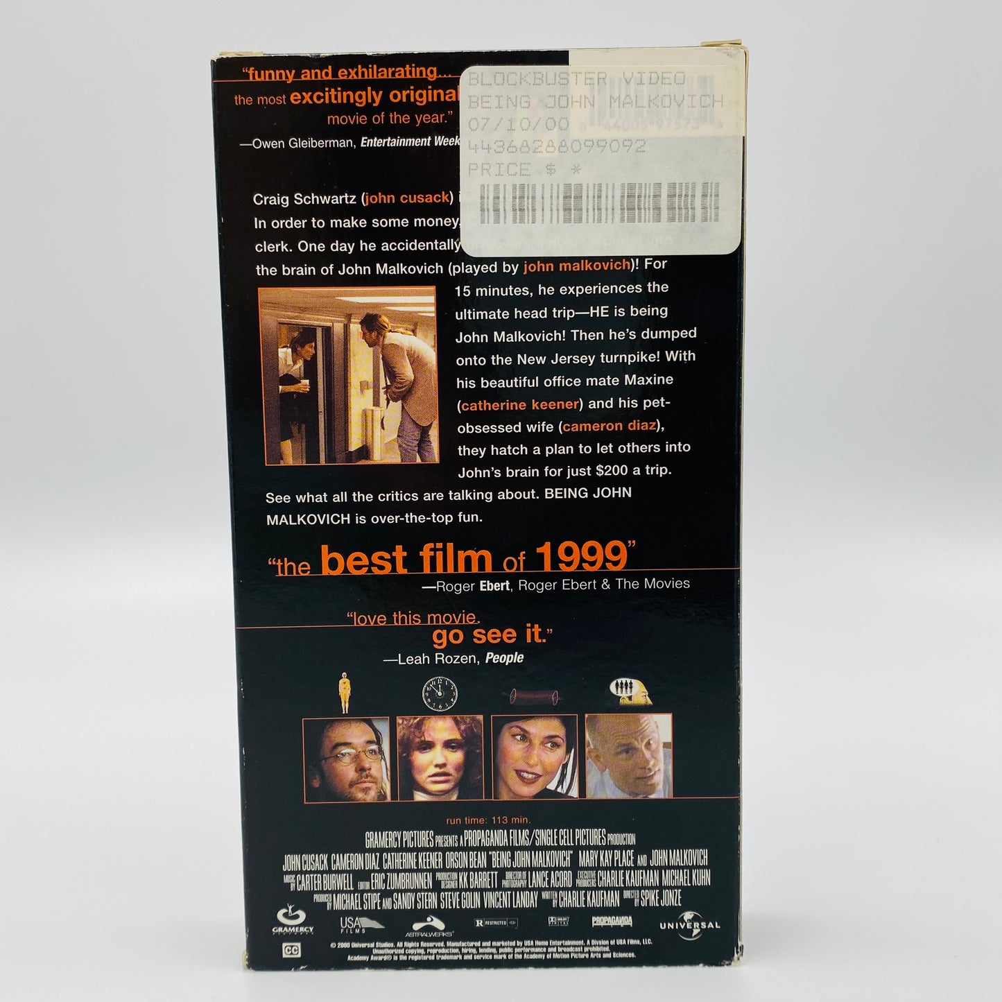 Being John Malkovich VHS tape (2000) Universal