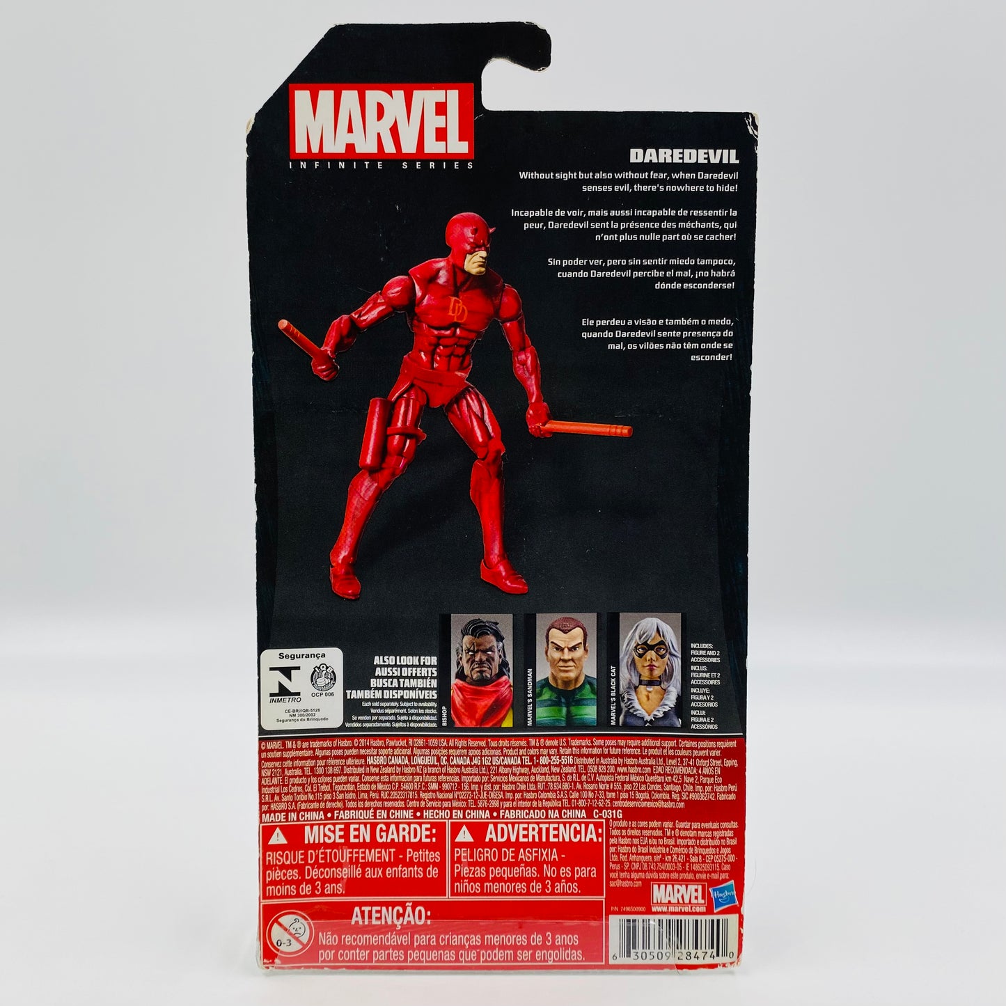 Marvel Infinite Series Daredevil carded 4” action figure (2014) Hasbro