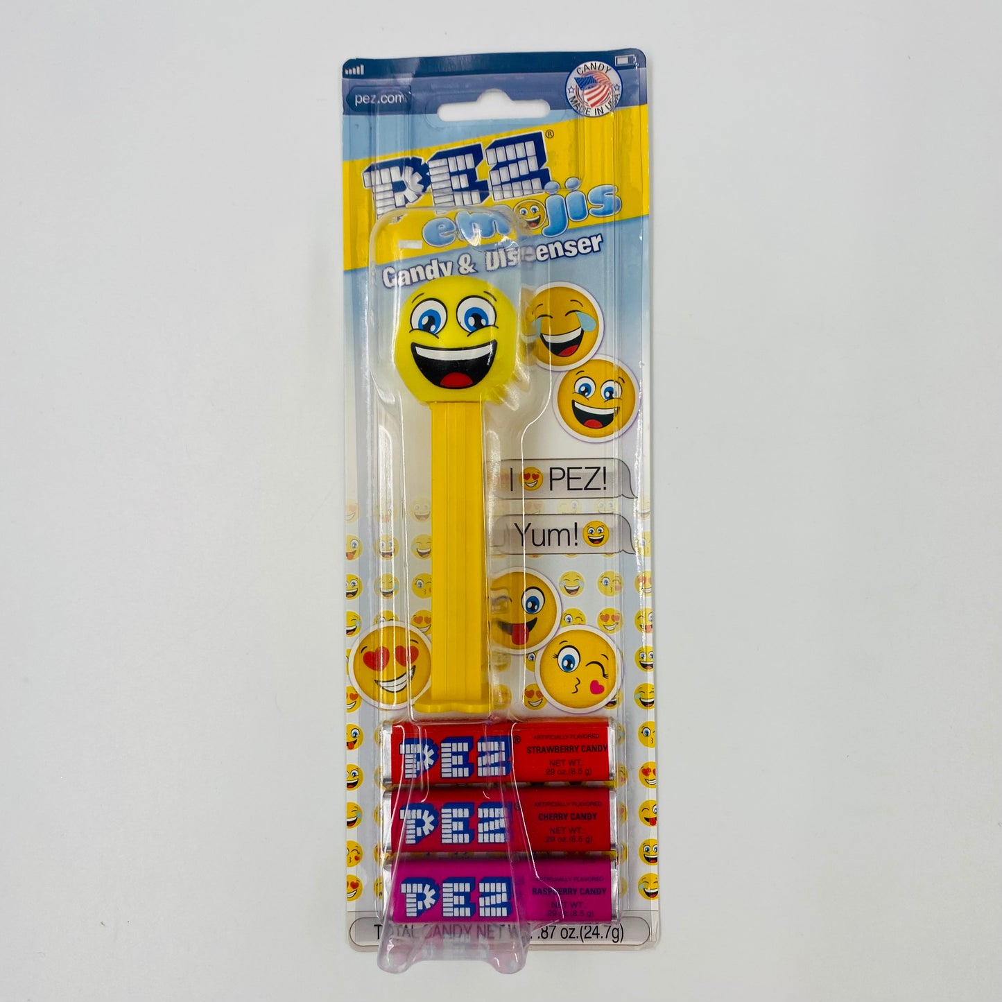 PEZemojis Happy PEZ dispenser (2015) carded 7.5 Hungary