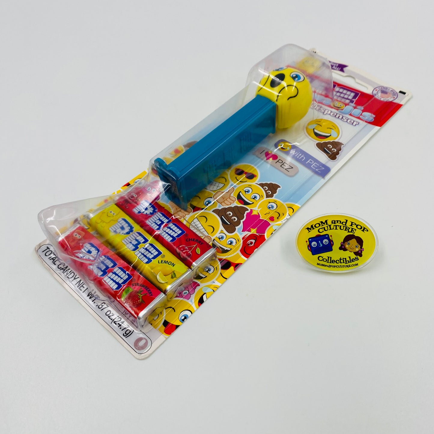 PEZemojis Surprised PEZ dispenser (2017) carded 7.5 Hungary