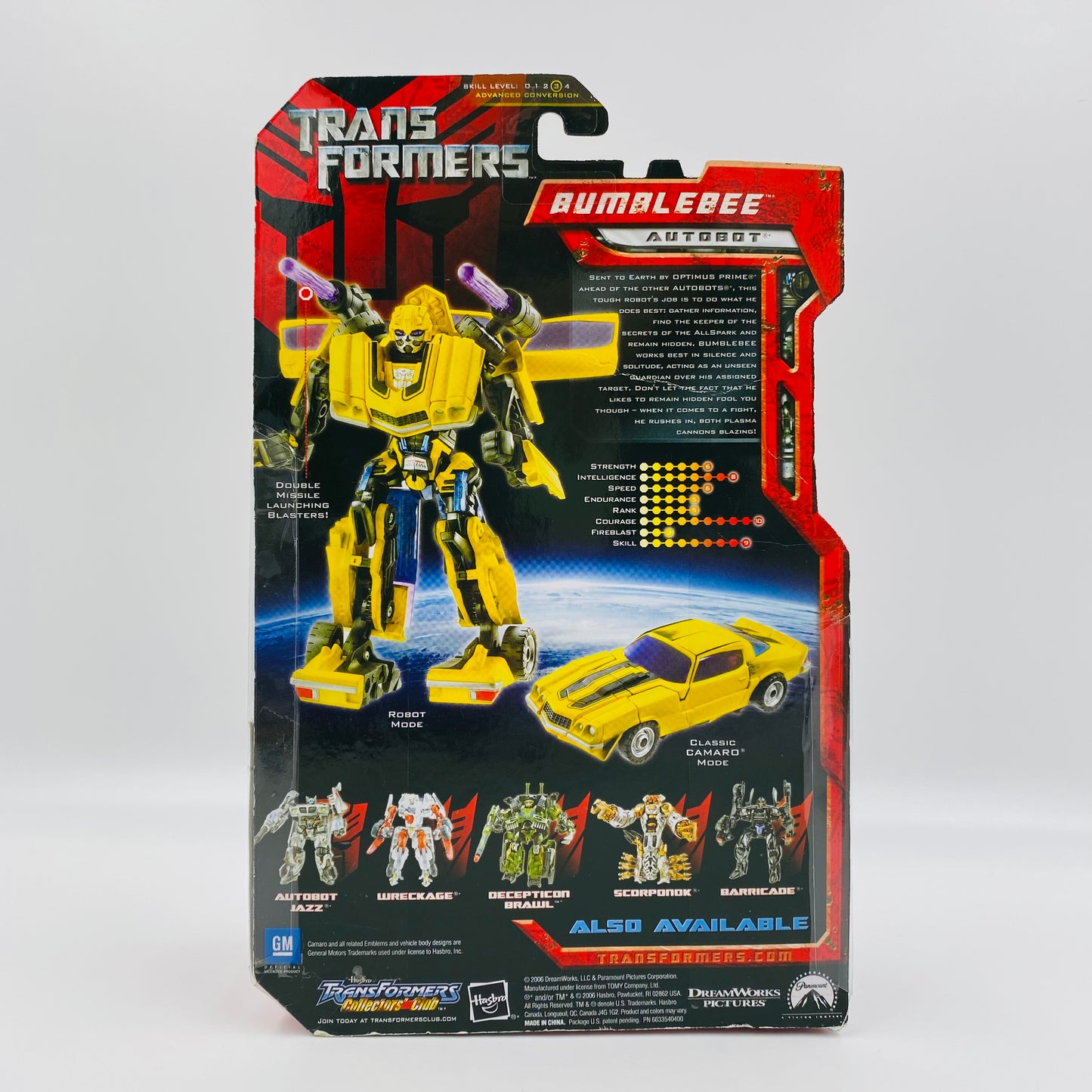 Transformers Bumblebee carded 3.75” action figure (2007) Hasbro