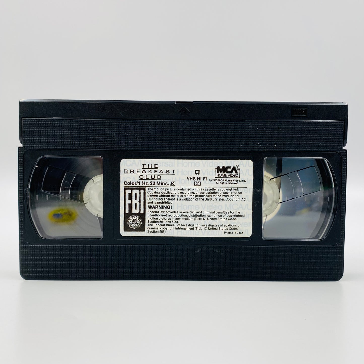 The Breakfast Club VHS tape (1990) MCA Universal