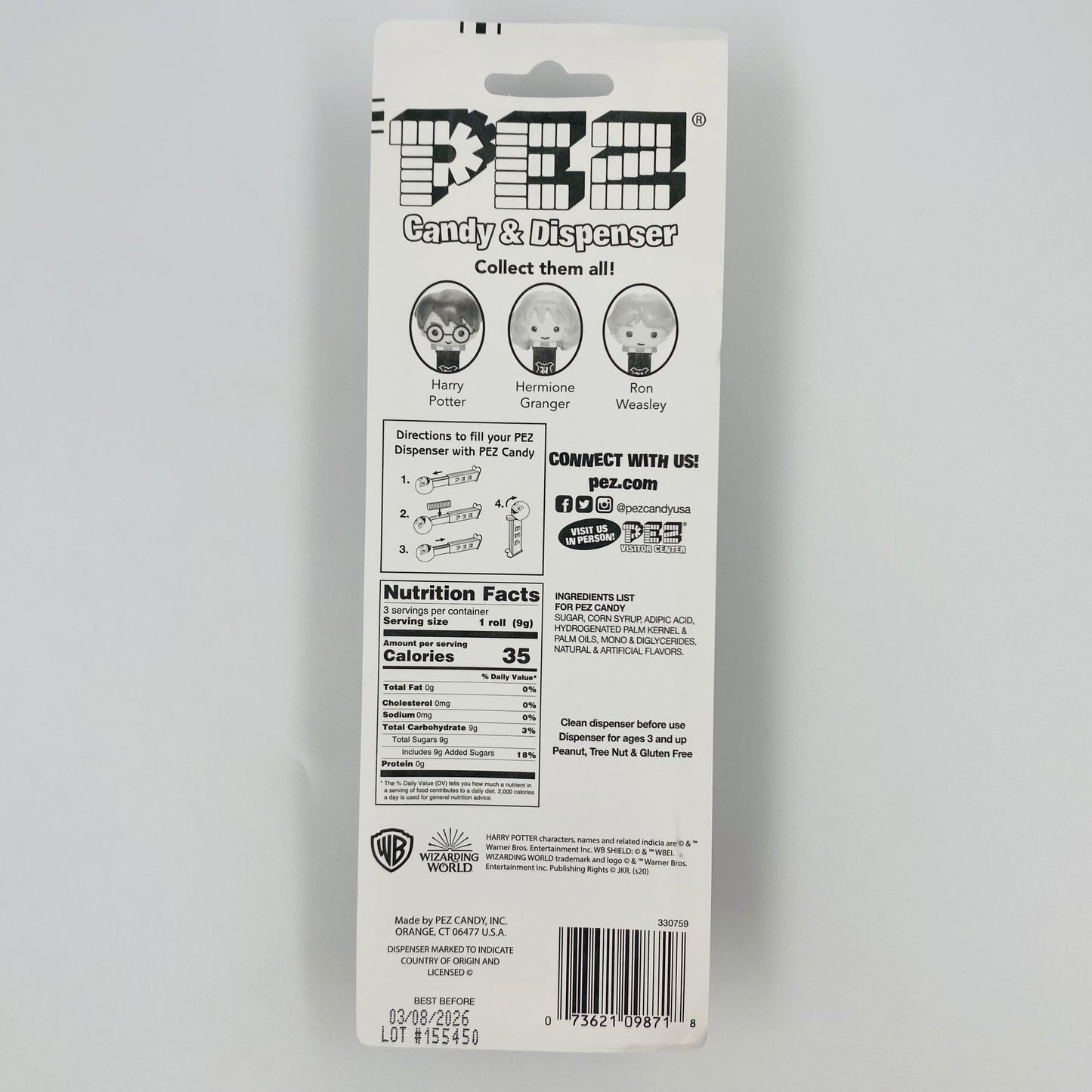 Harry Potter PEZ dispenser (2020) carded 7.5 China