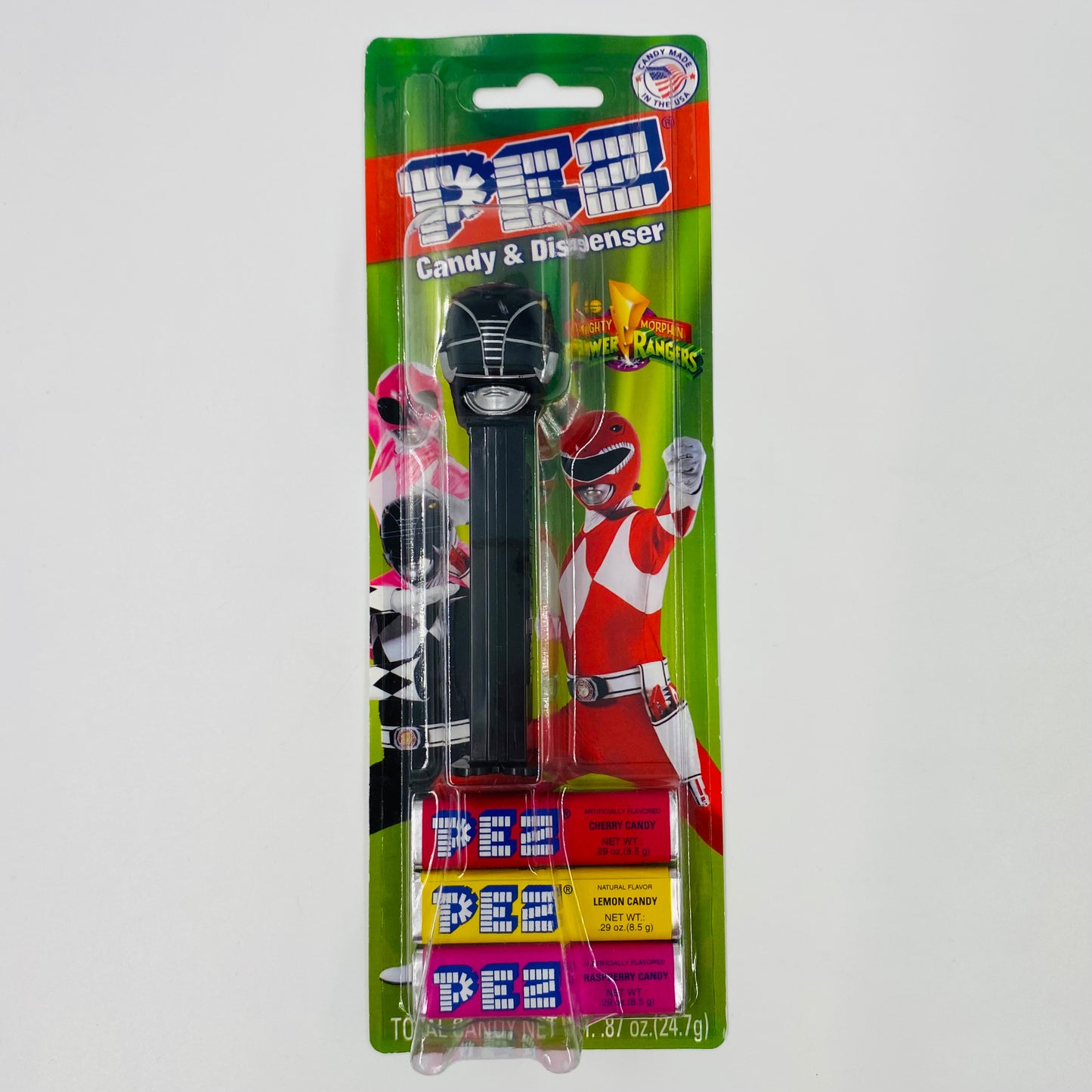 Mighty Morphin Power Rangers Black Ranger PEZ dispenser (2016) carded 7.5 China