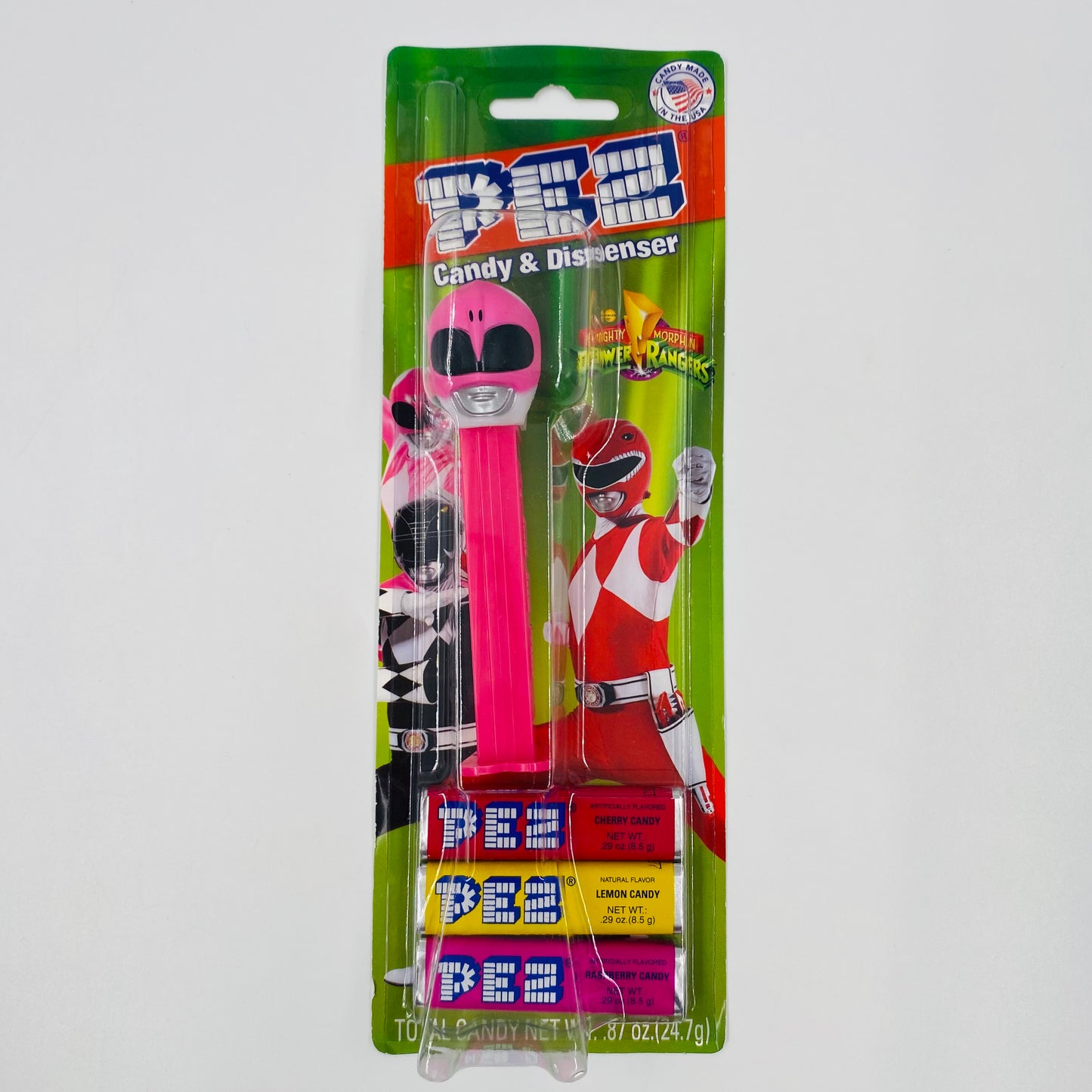 Mighty Morphin Power Rangers Pink Ranger PEZ dispenser (2016) carded 7.5 China