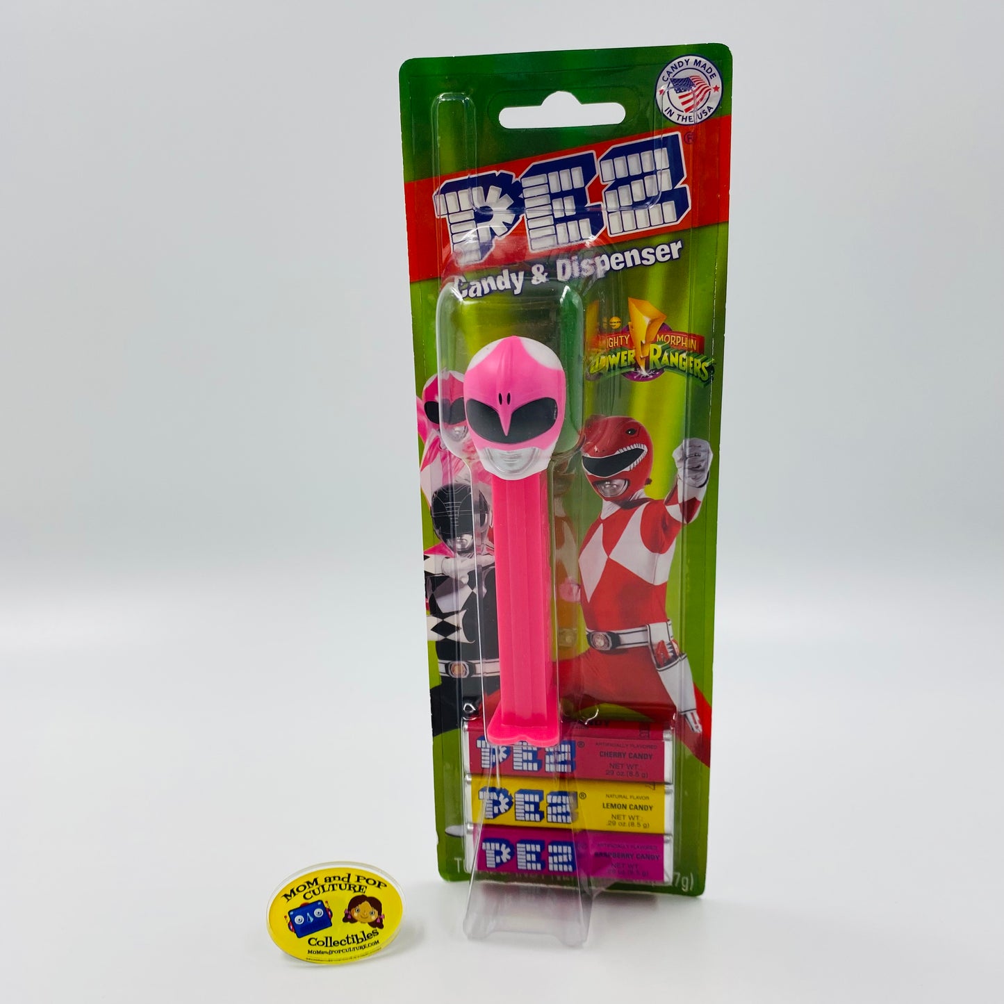 Mighty Morphin Power Rangers Pink Ranger PEZ dispenser (2016) carded 7.5 China