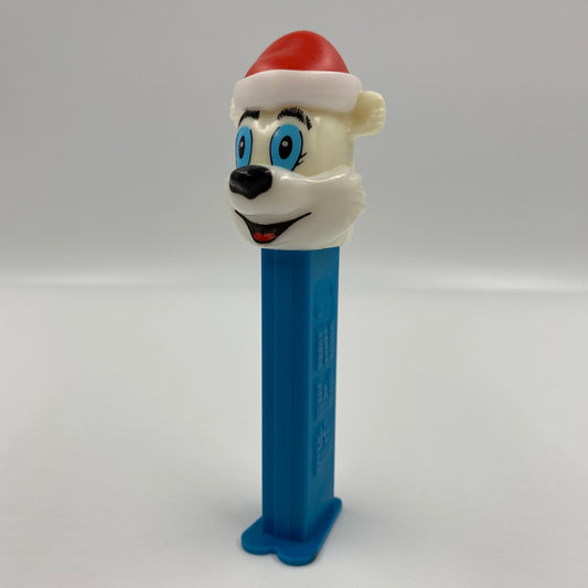 Christmas Winter Polar Bear with Santa hat PEZ dispenser (2002) loose