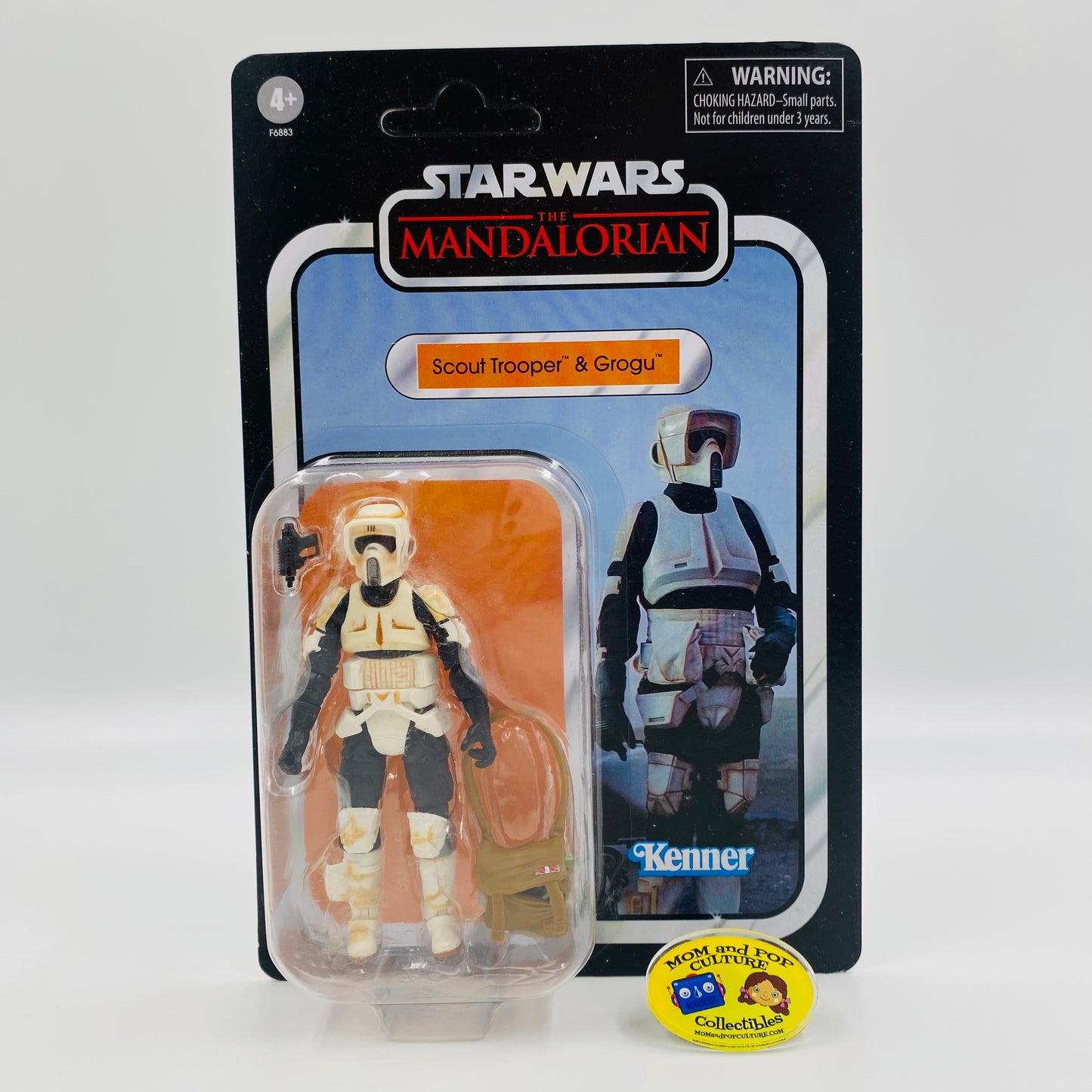 Star Wars The Vintage Collection Scout Trooper & Grogu carded 3.75” action figures (2023) Kenner (Hasbro)