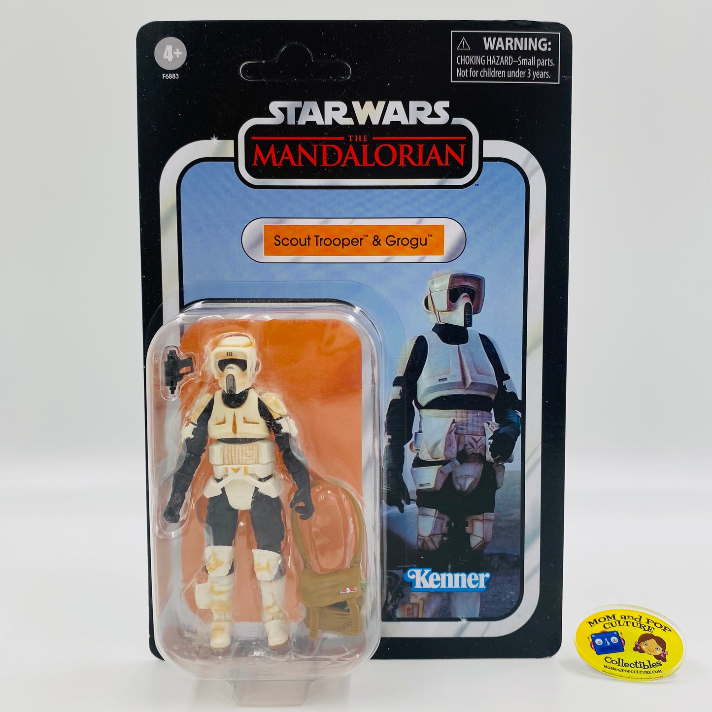 Star Wars The Vintage Collection Scout Trooper & Grogu carded 3.75” action figures (2023) Kenner (Hasbro)