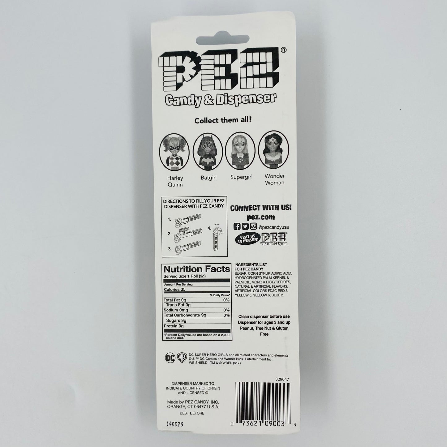 DC Super Hero Girls Wonder Woman PEZ dispenser (2017) carded 7.5 China