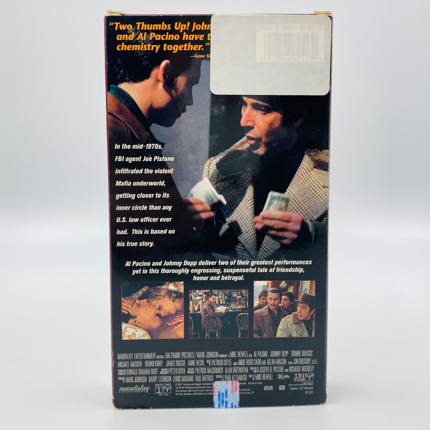 Donnie Brasco VHS tape (1997) Columbia Tristar Home Video