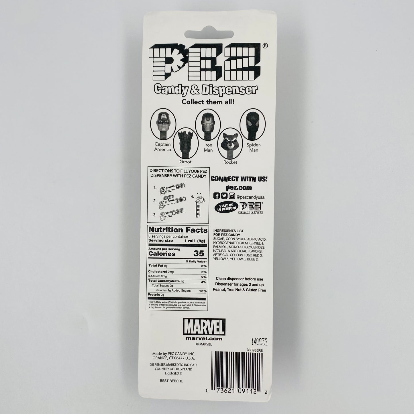 Marvel Groot PEZ dispenser (2017) carded 7.5 Hungary