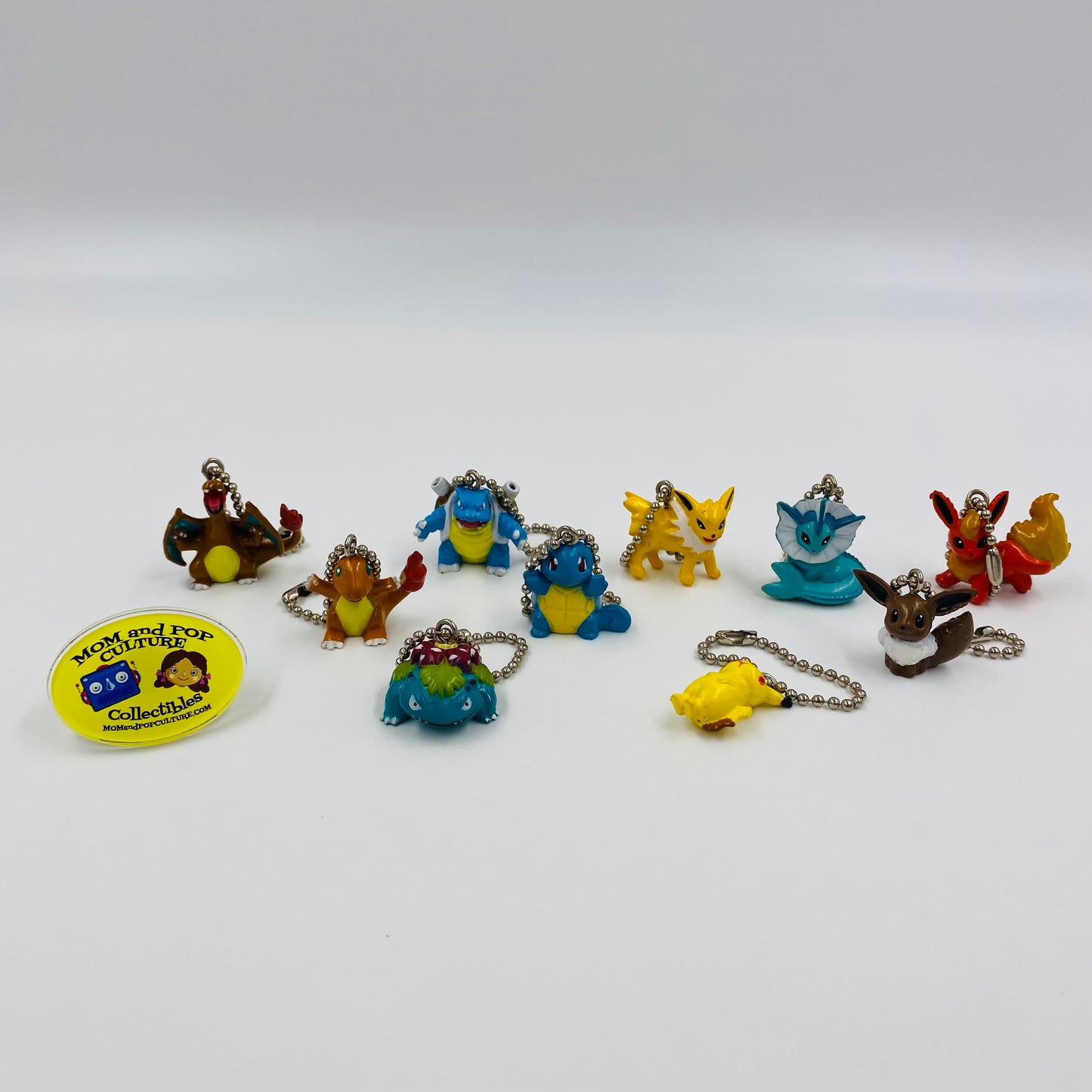 Pokemon keychain 10 piece 2" figurine set (1990's)