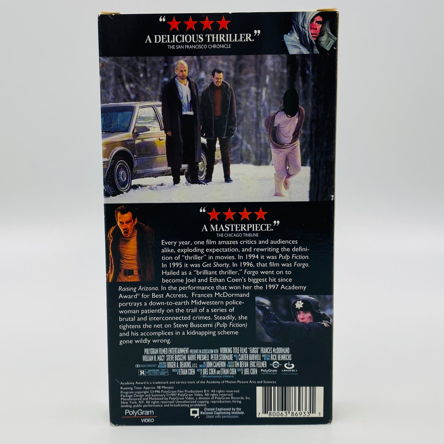 Fargo VHS tape (1996) Polygram Video