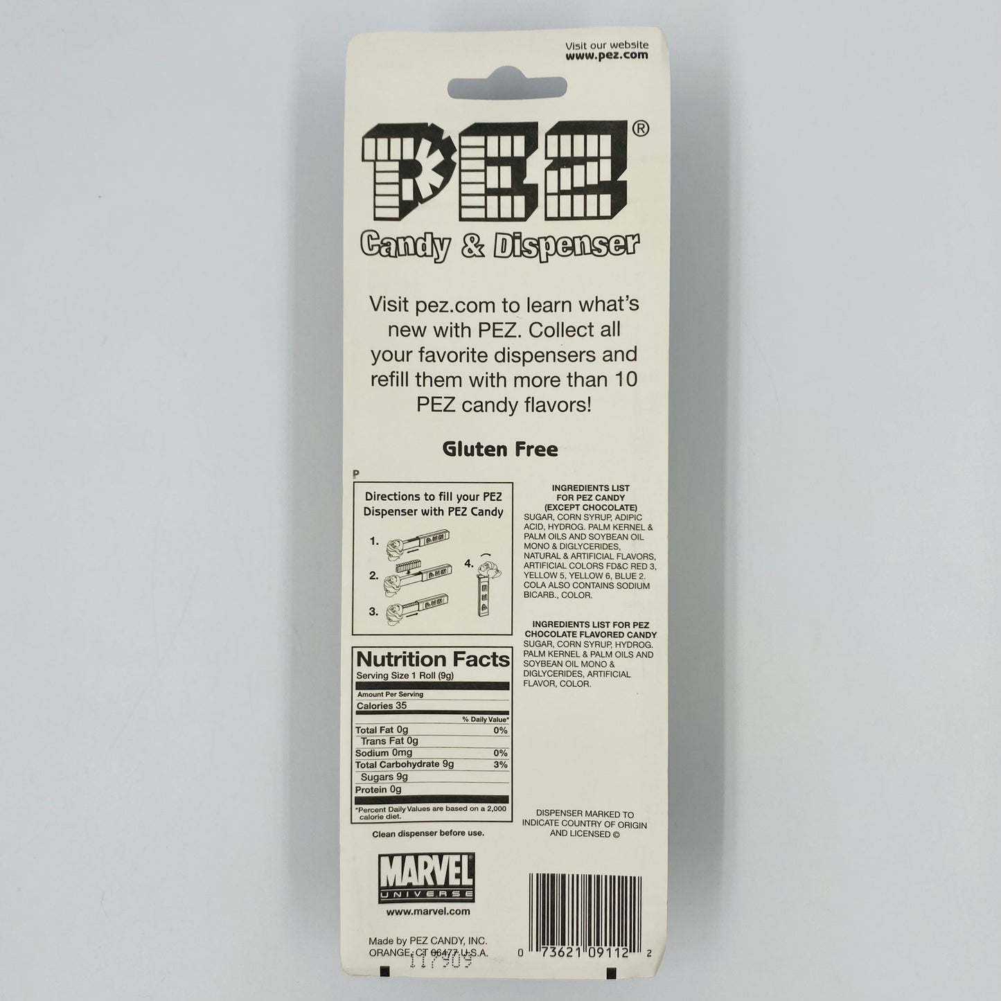 Marvel Iron Man PEZ dispenser (2009) carded 5.9 China