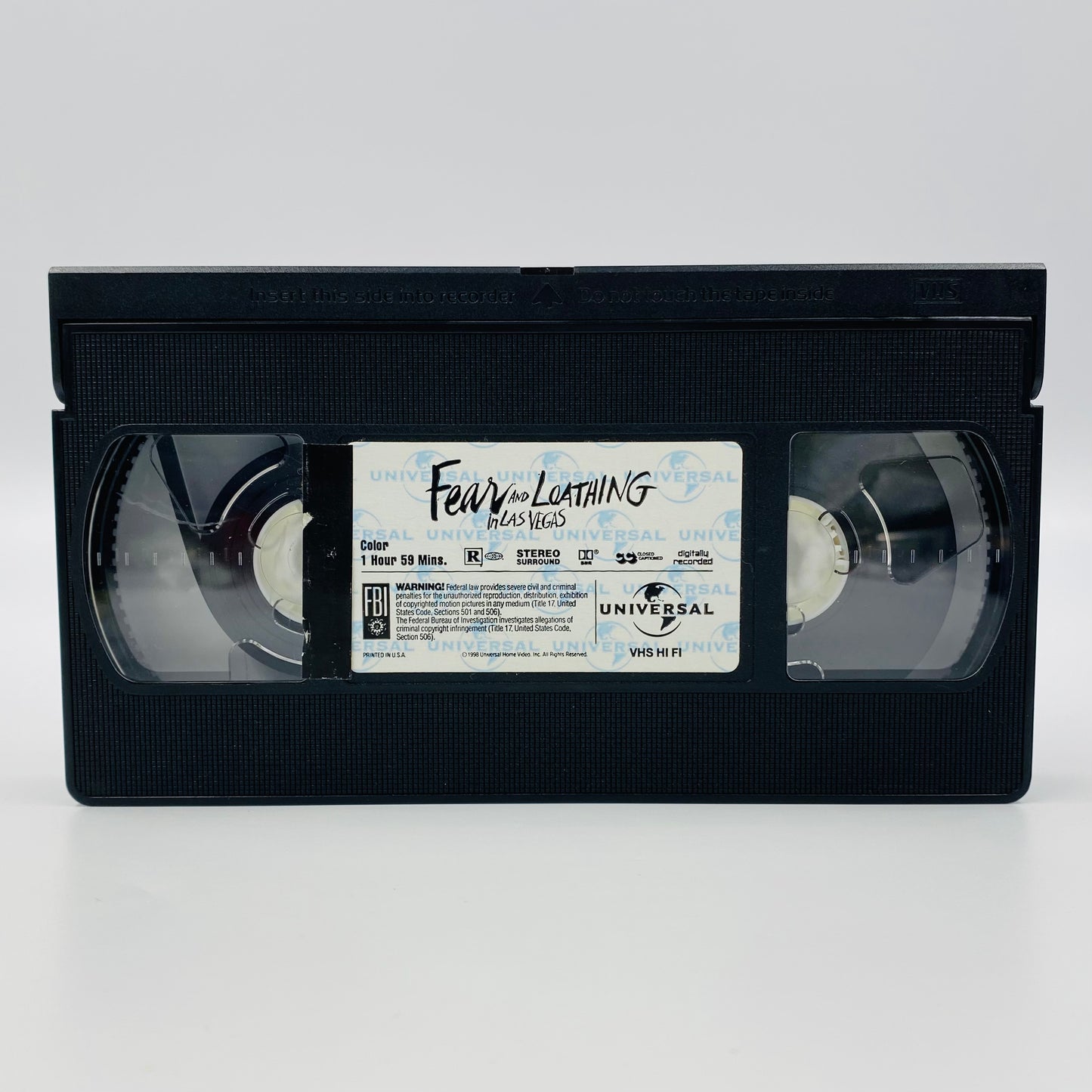 Fear and Loathing in Las Vegas VHS tape (1998) Universal Home Video