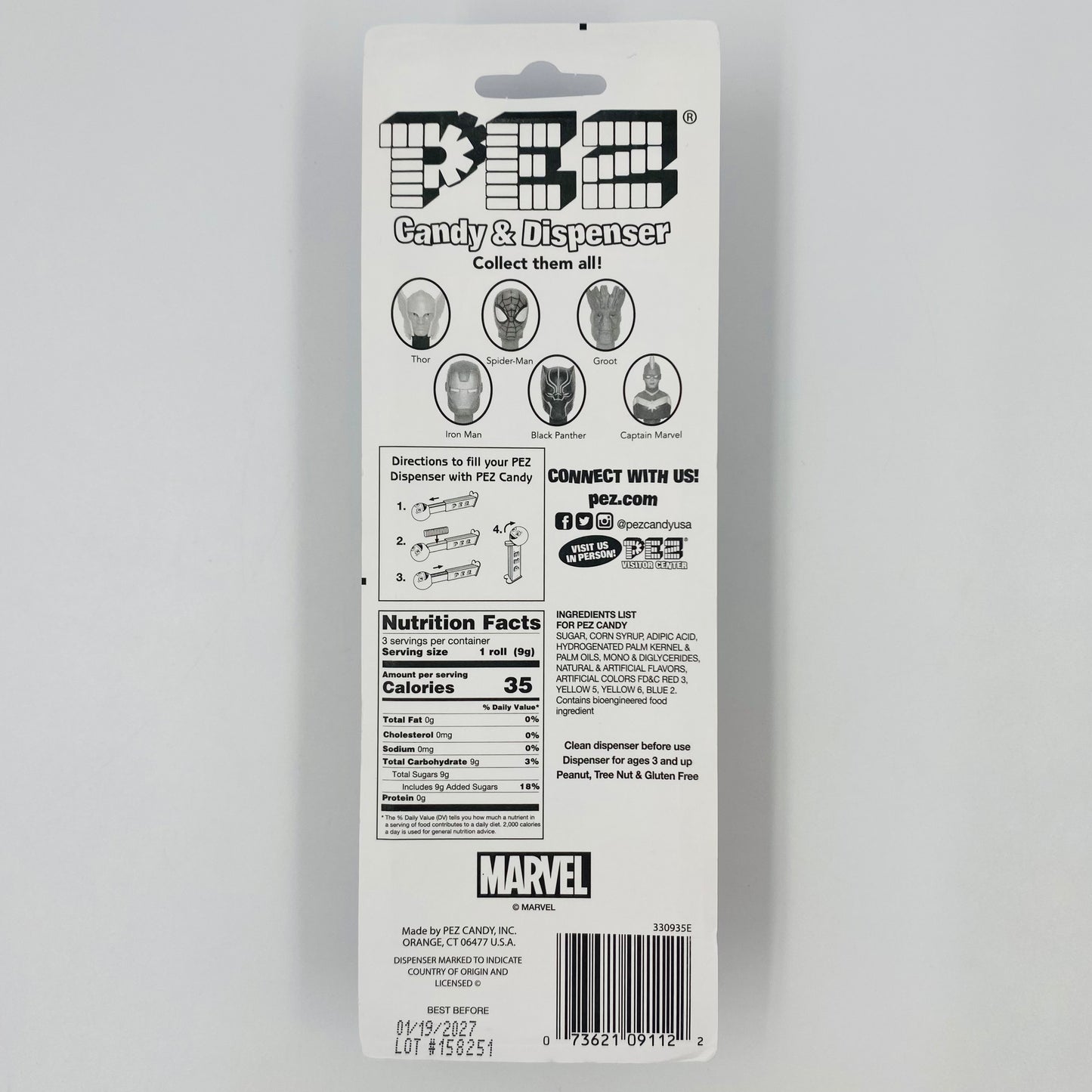 Marvel Thor PEZ dispenser (2021) carded 7.5 China