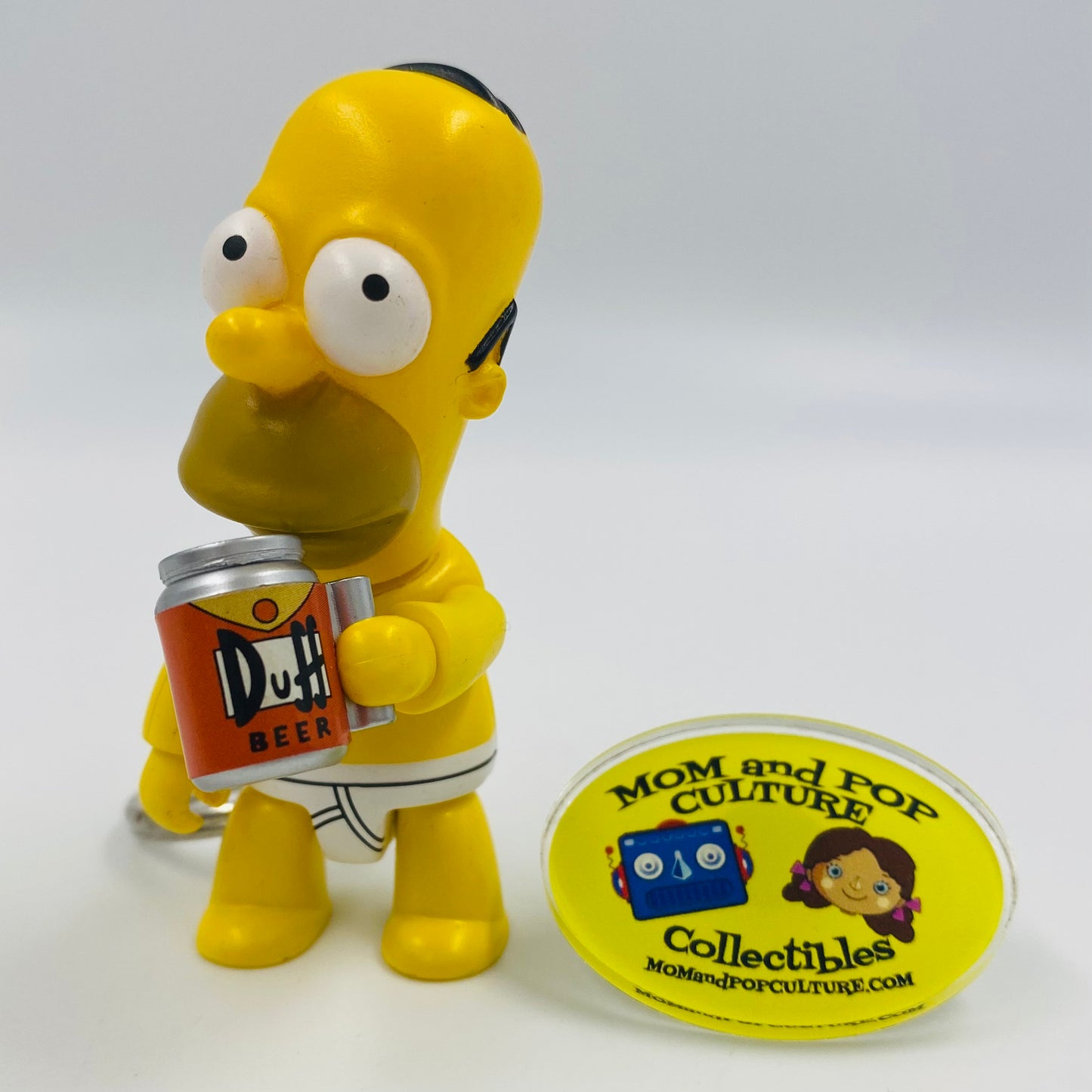 Simpsons Qee Keychain Collection Mania Series Homer 3” mini figure keychain (2008) Toy2R