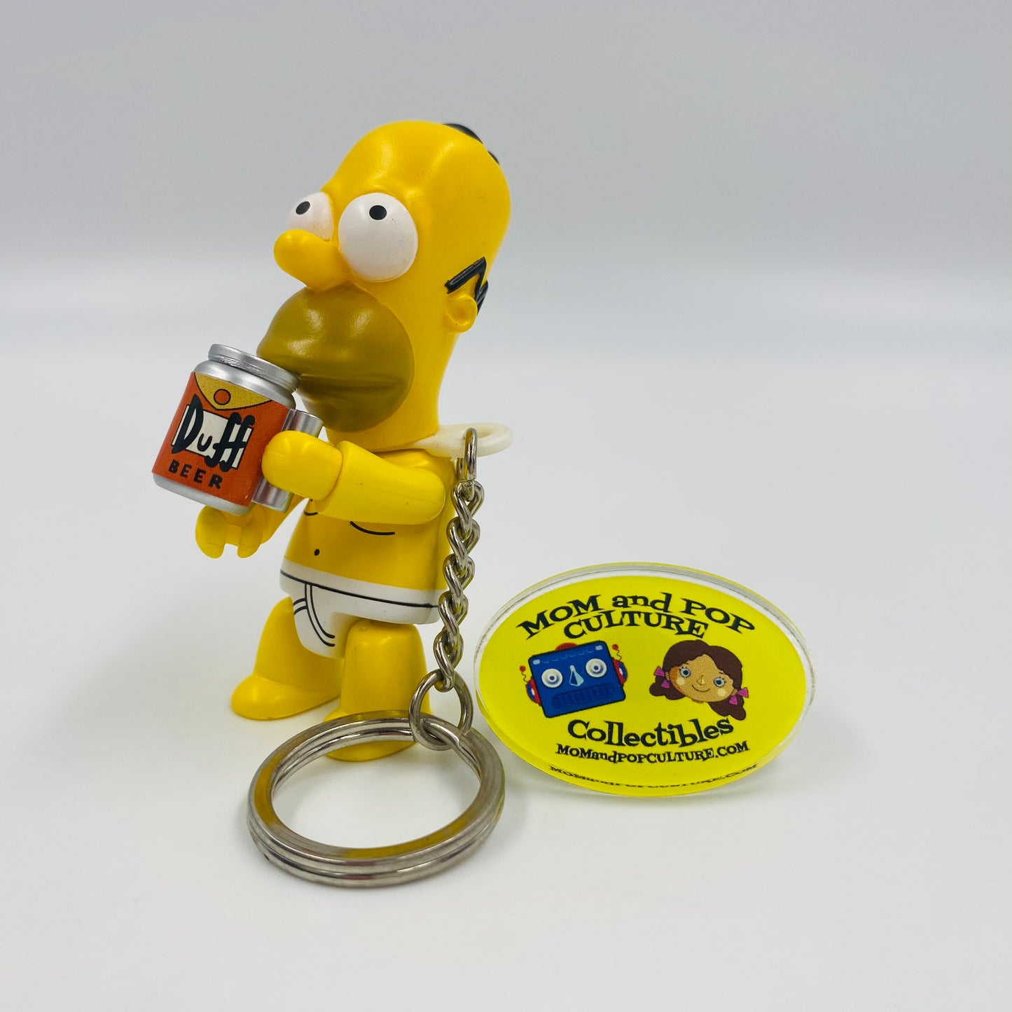 Simpsons Qee Keychain Collection Mania Series Homer 3” mini figure keychain (2008) Toy2R