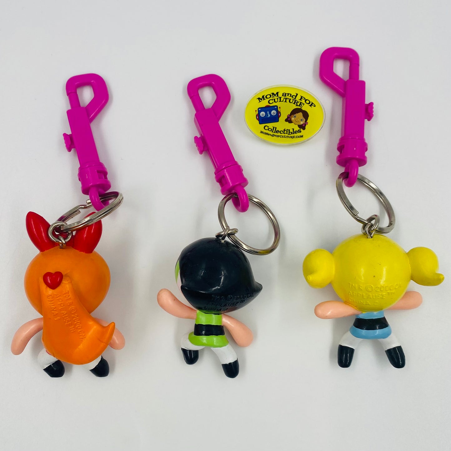 Powerpuff Girls keychain 3 piece 2.5" figurine set (2000) Applause