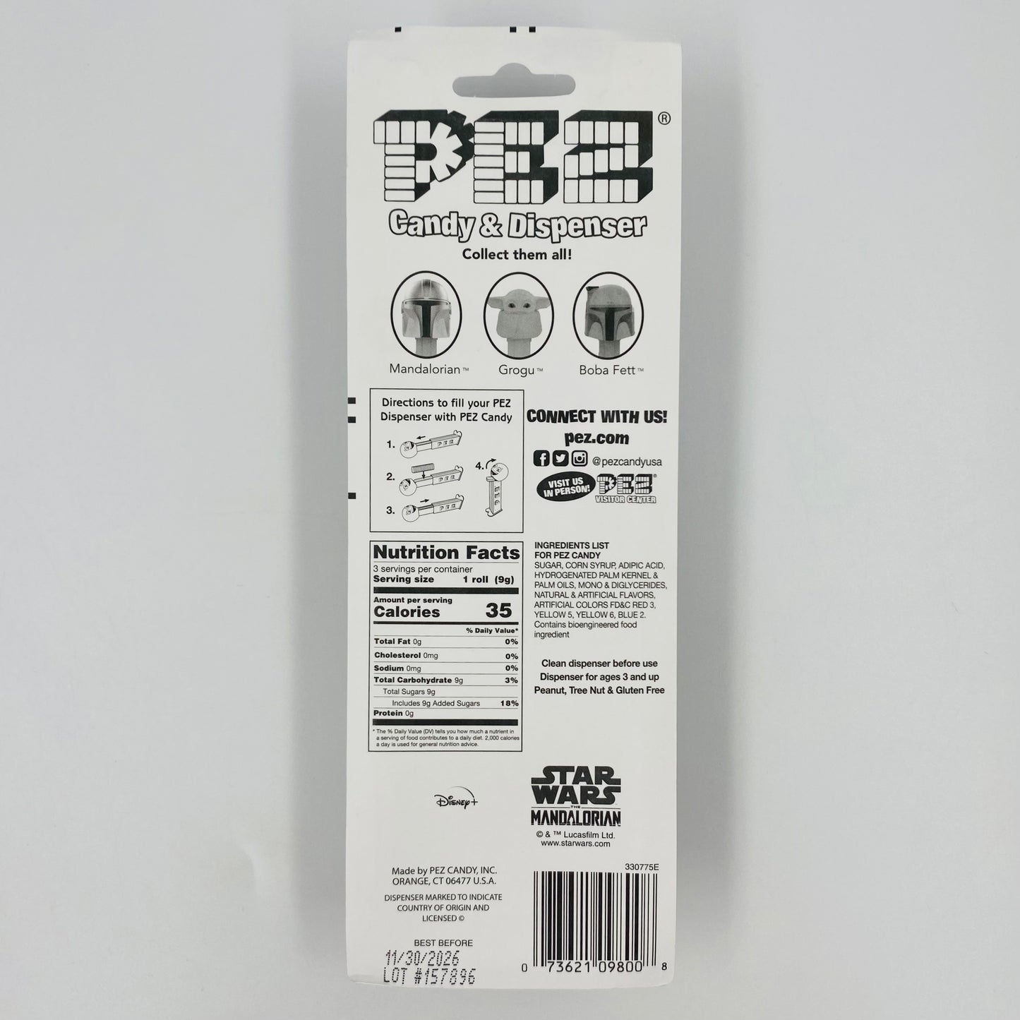 Star Wars The Mandalorian Din Djarin PEZ dispenser (2020) carded 7.5 China