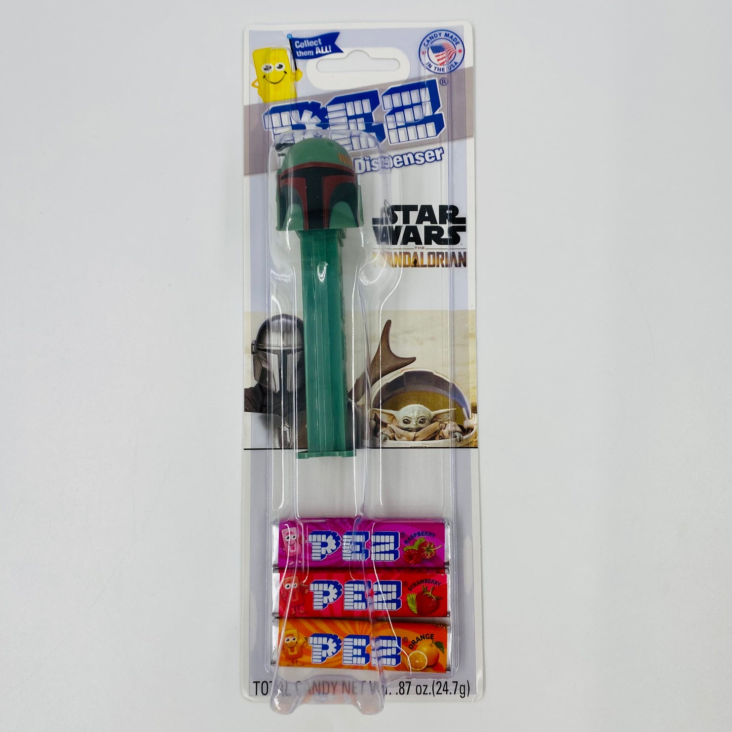 Star Wars The Mandalorian Boba Fett PEZ dispenser (2022) carded 7.5 China