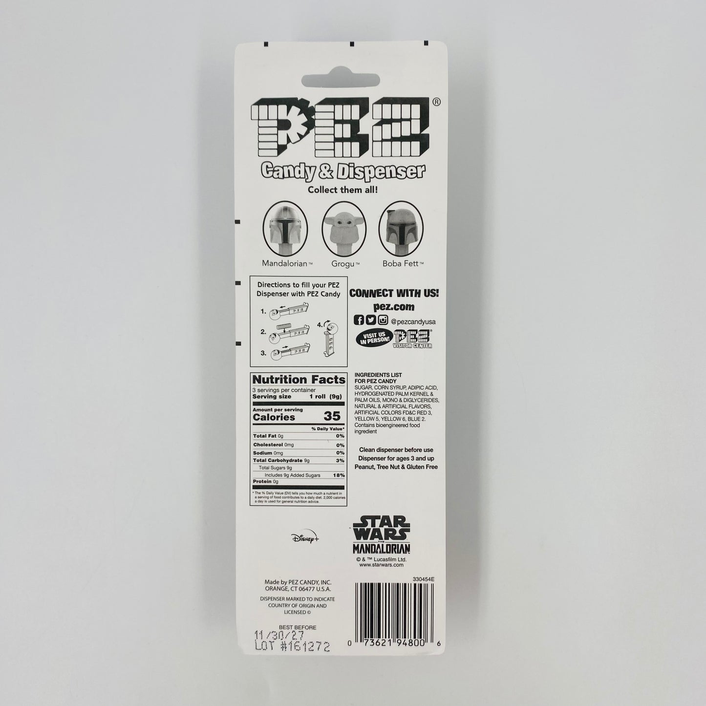 Star Wars The Mandalorian Boba Fett PEZ dispenser (2022) carded 7.5 China