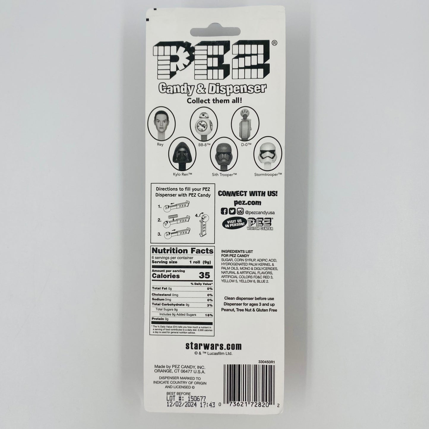 Star Wars Rey PEZ dispenser (2019) carded 7.5 China