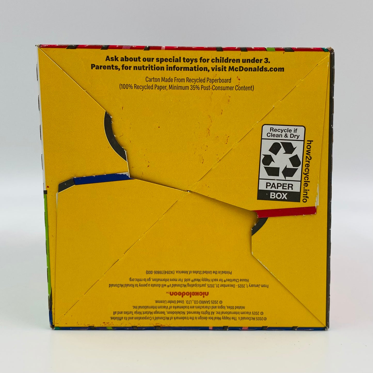 Teenage Mutant Ninja Turtles x Hello Kitty McDonald's Happy Meal box (2025)