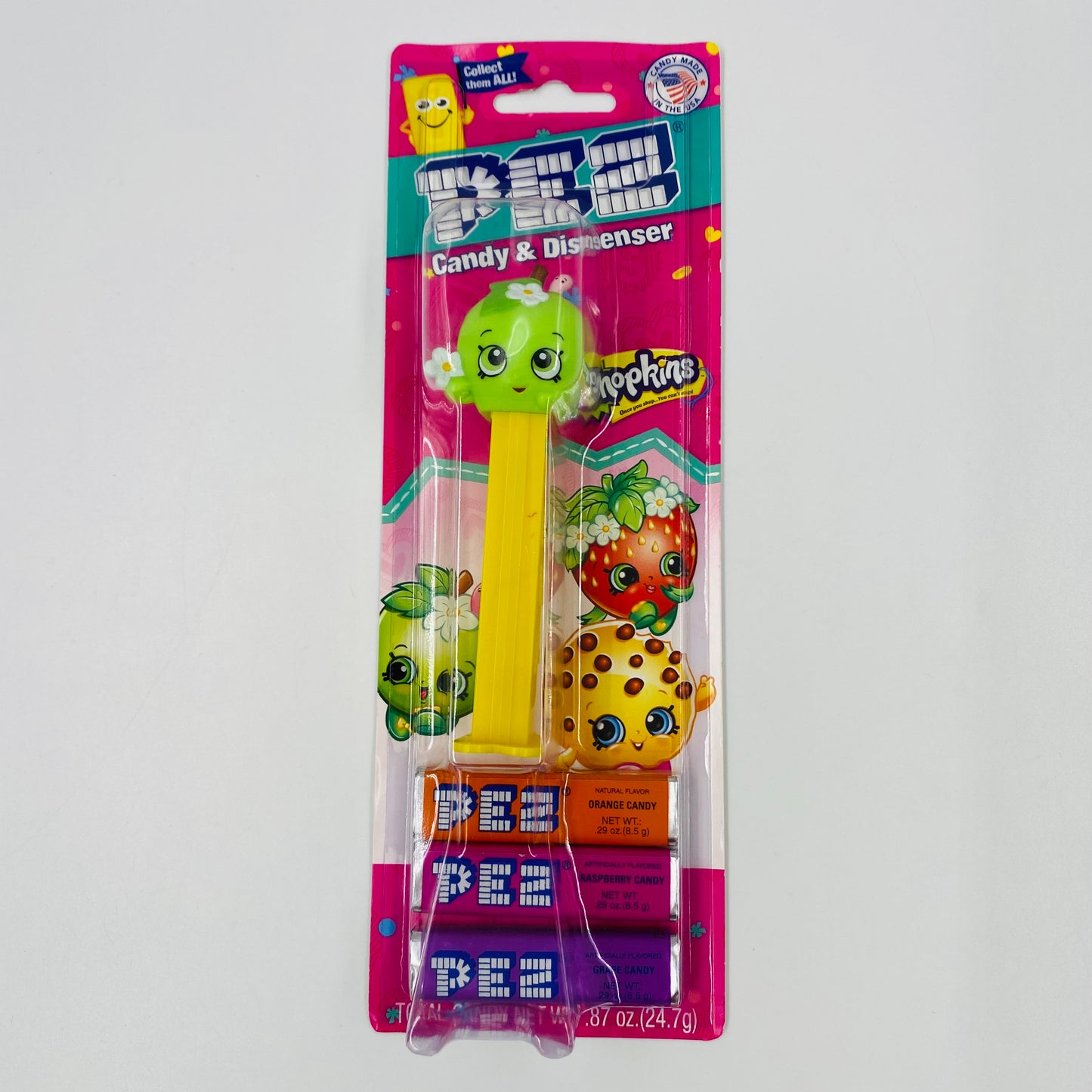Shopkins Apple Blossom PEZ dispenser (2018) carded 7.5 China
