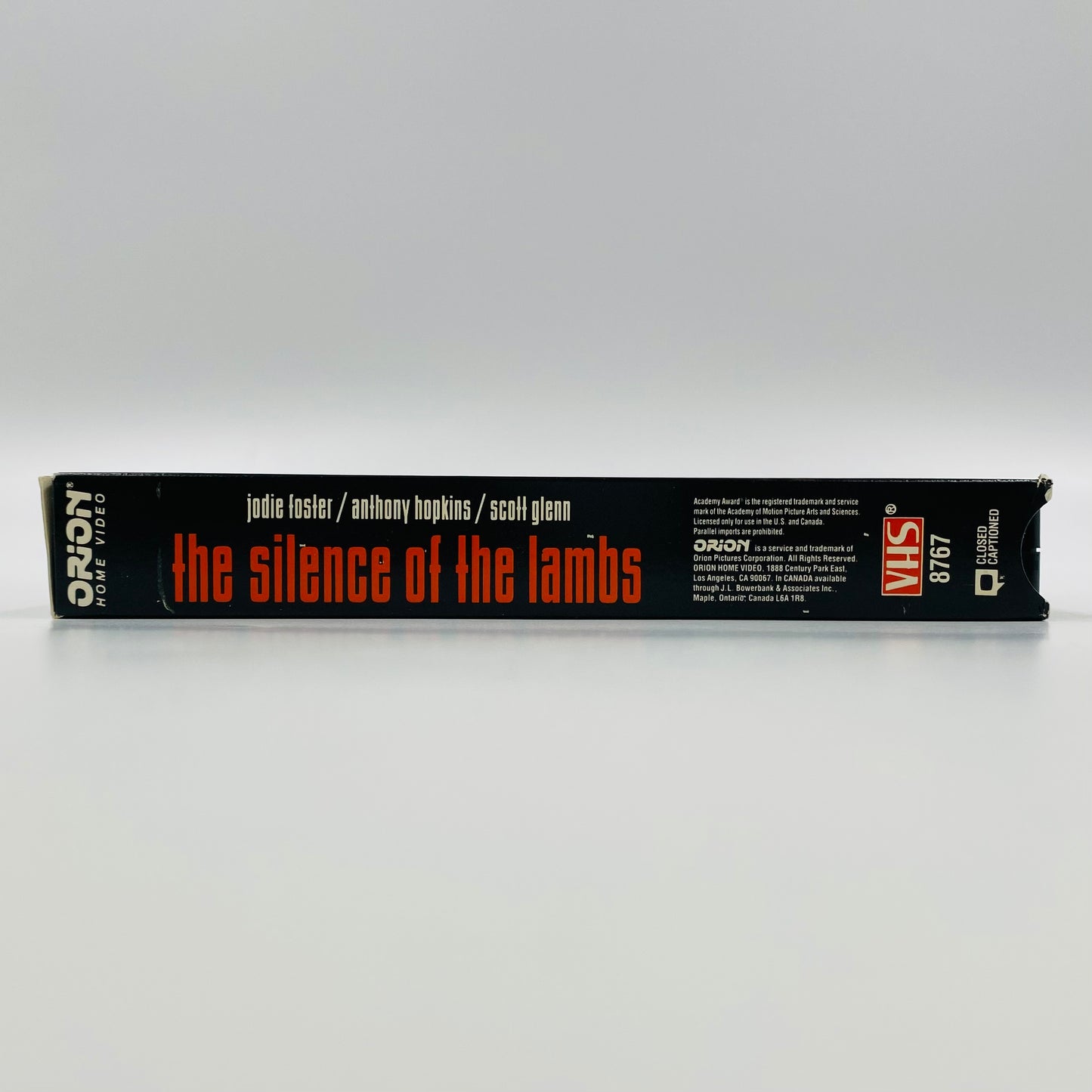 Silence of the Lambs VHS tape (1991) Orion Home Video