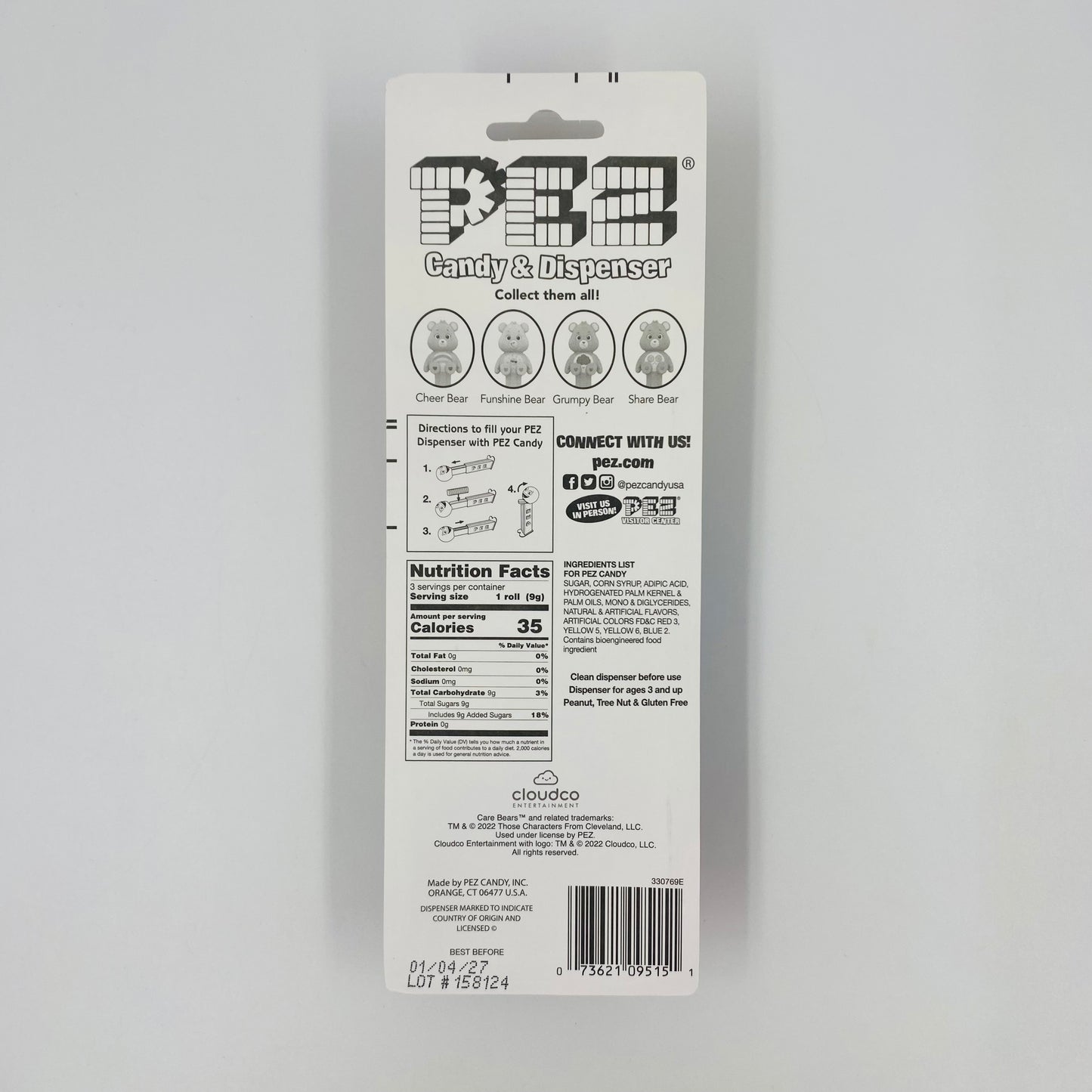 Care Bears Share Bear PEZ dispenser (2022) carded 7.5 China