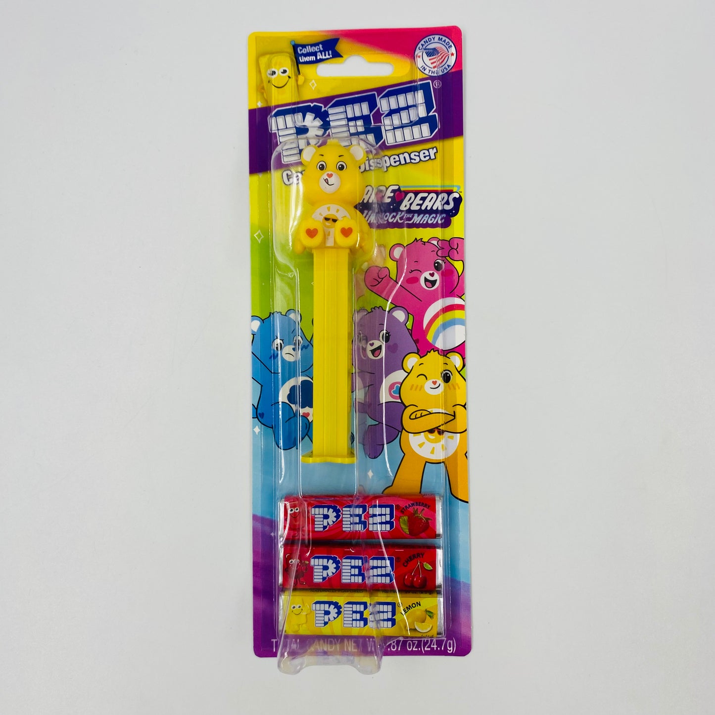 Care Bears Funshine Bear PEZ dispenser (2022) carded 7.5 China