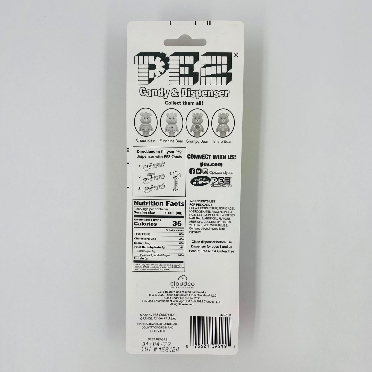 Care Bears Funshine Bear PEZ dispenser (2022) carded 7.5 China