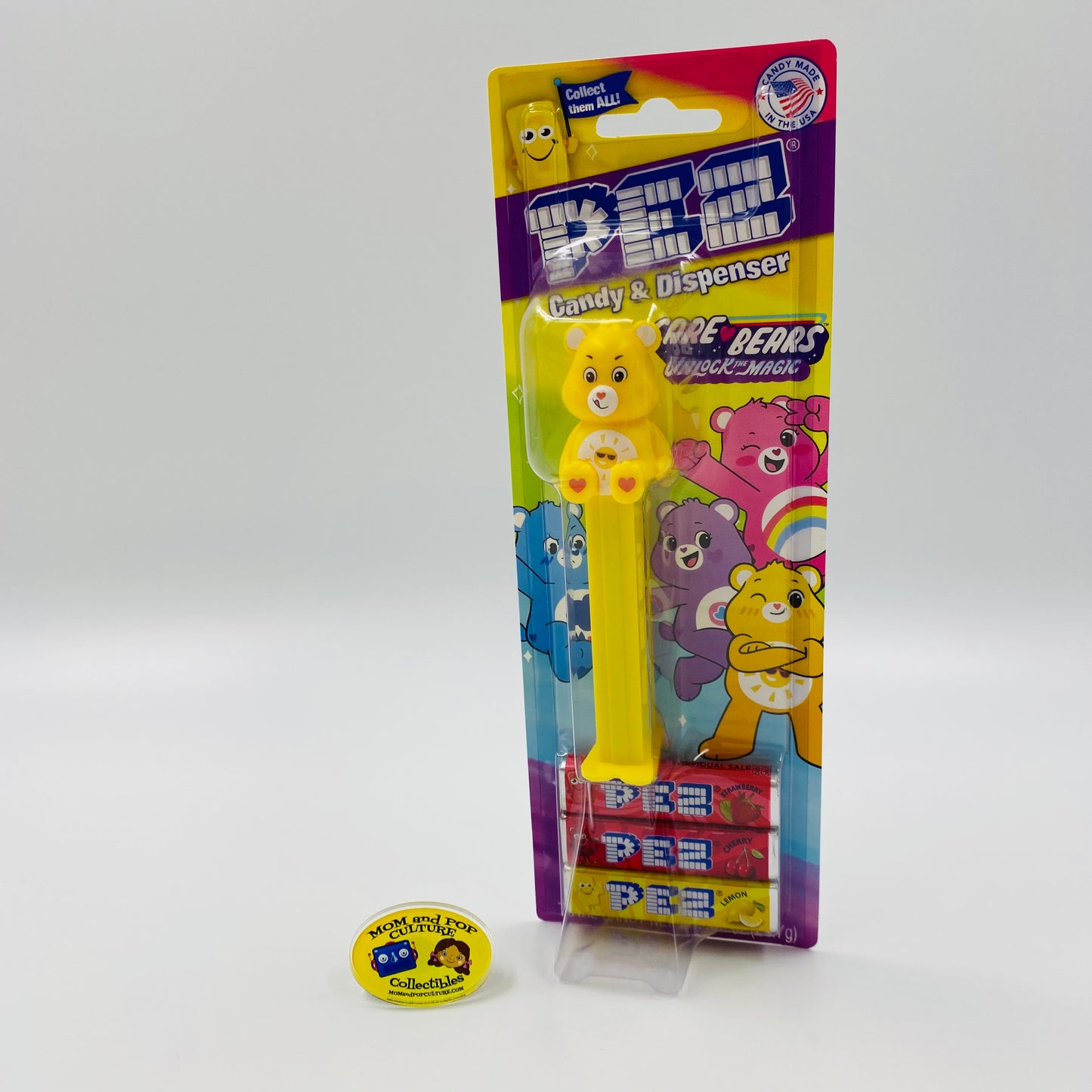 Care Bears Funshine Bear PEZ dispenser (2022) carded 7.5 China