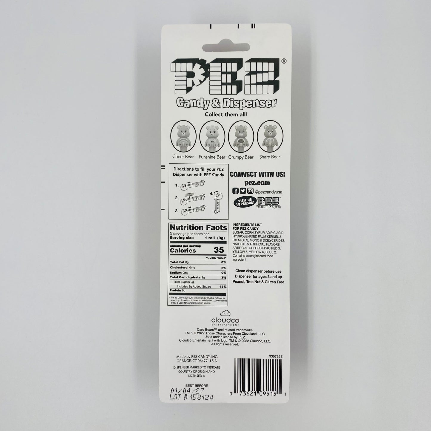 Care Bears Cheer Bear PEZ dispenser (2022) carded 7.5 China