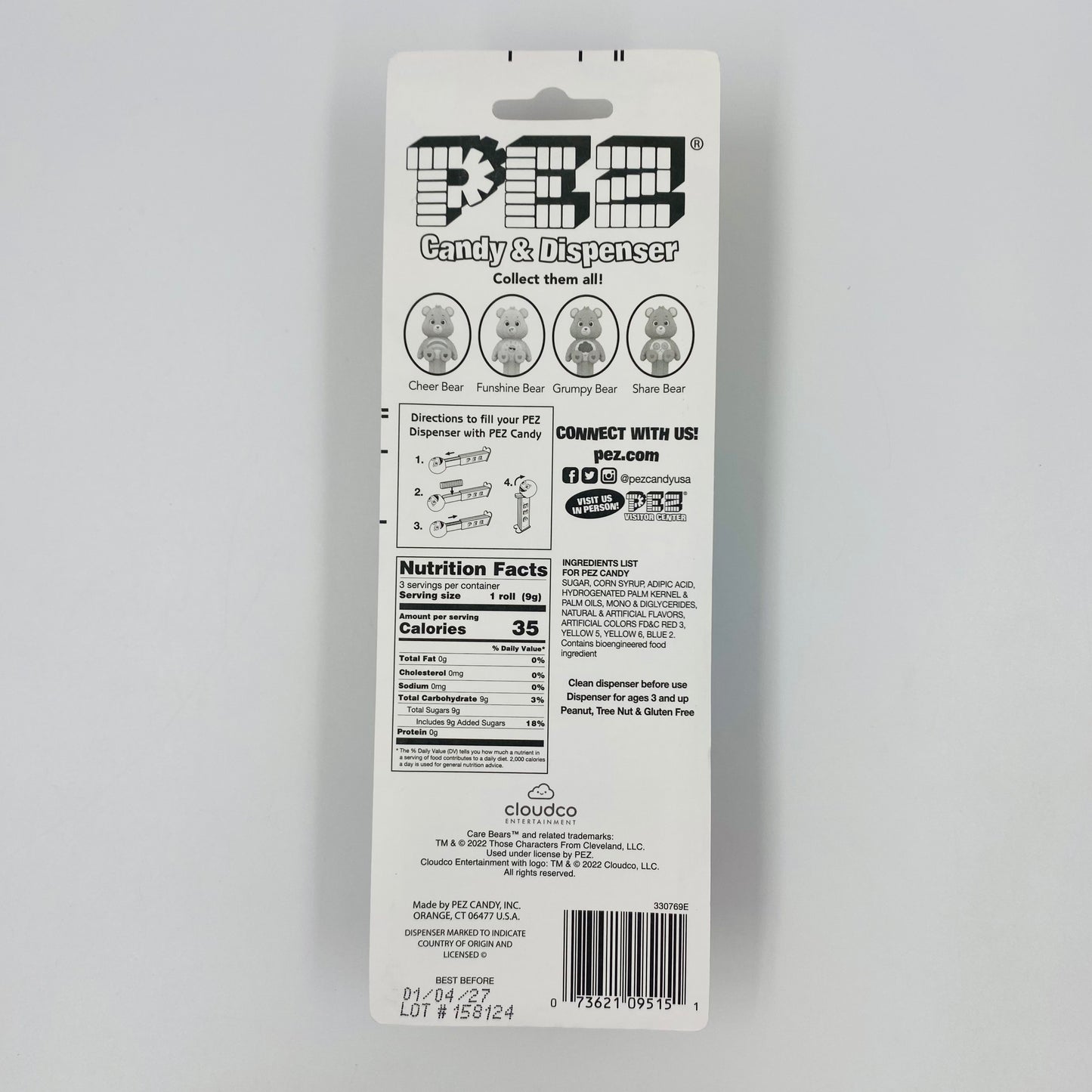 Care Bears Grumpy Bear PEZ dispenser (2022) carded 7.5 China