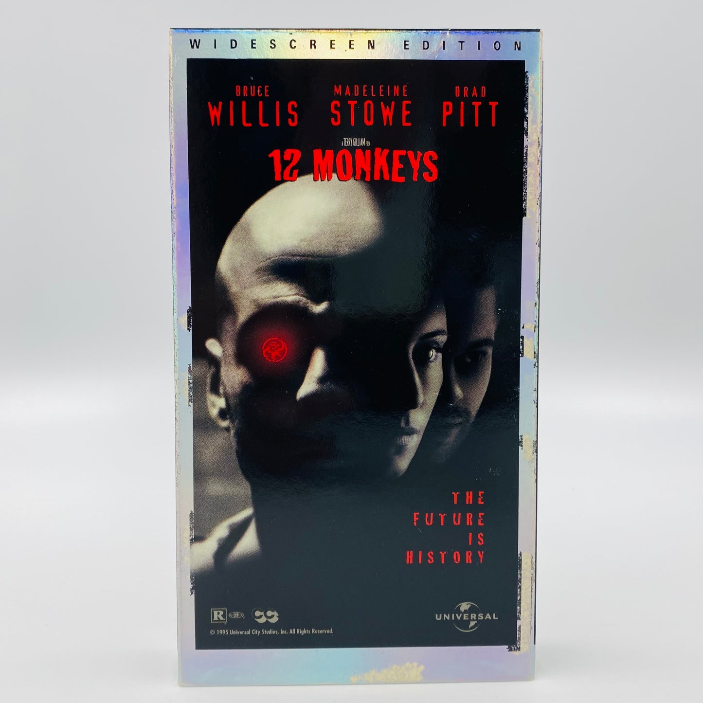 12 Monkeys widescreen edition VHS tape with window decal/sticker (1997) Universal