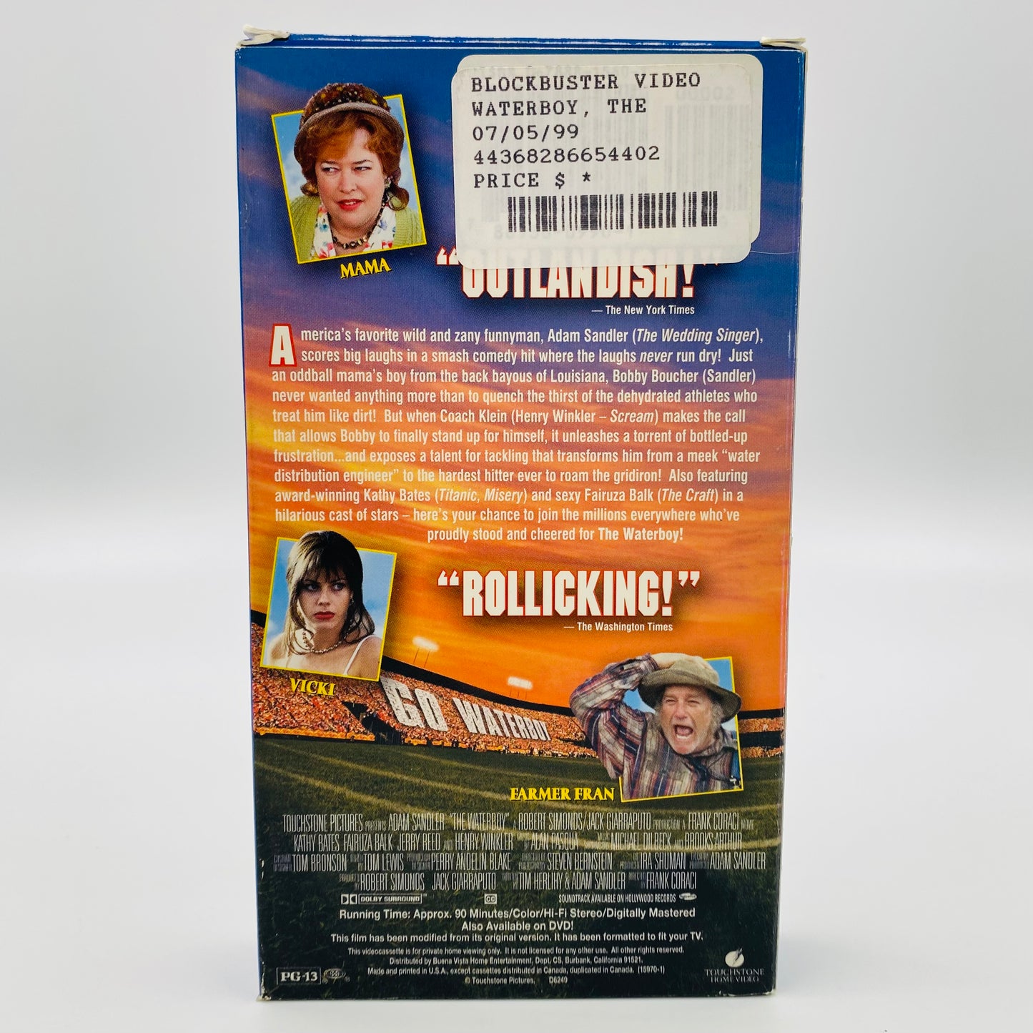The Waterboy VHS tape (1999) Touchstone Home Video