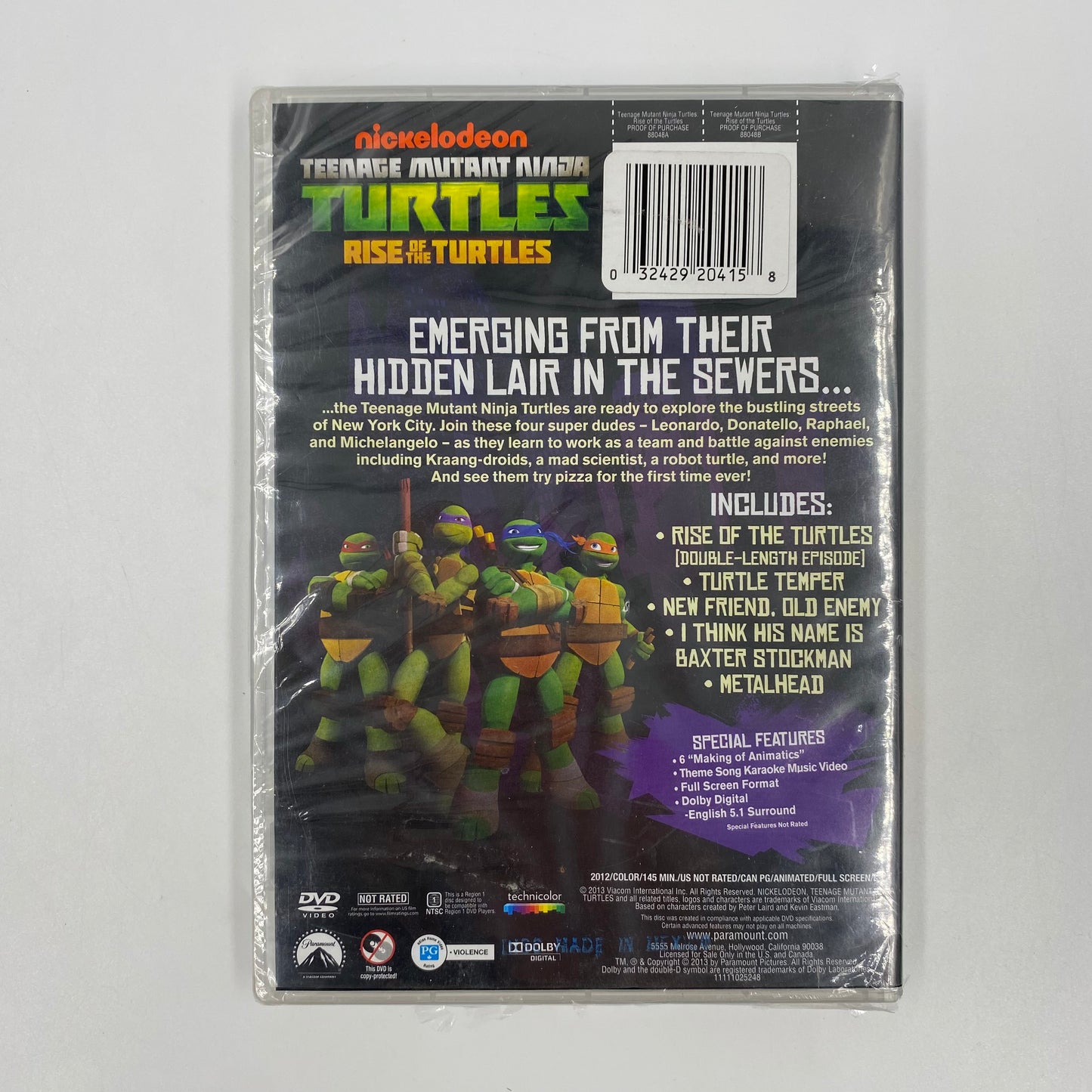 Teenage Mutant Ninja Turtles Rise of the Turtles sealed DVD (2013) Paramount