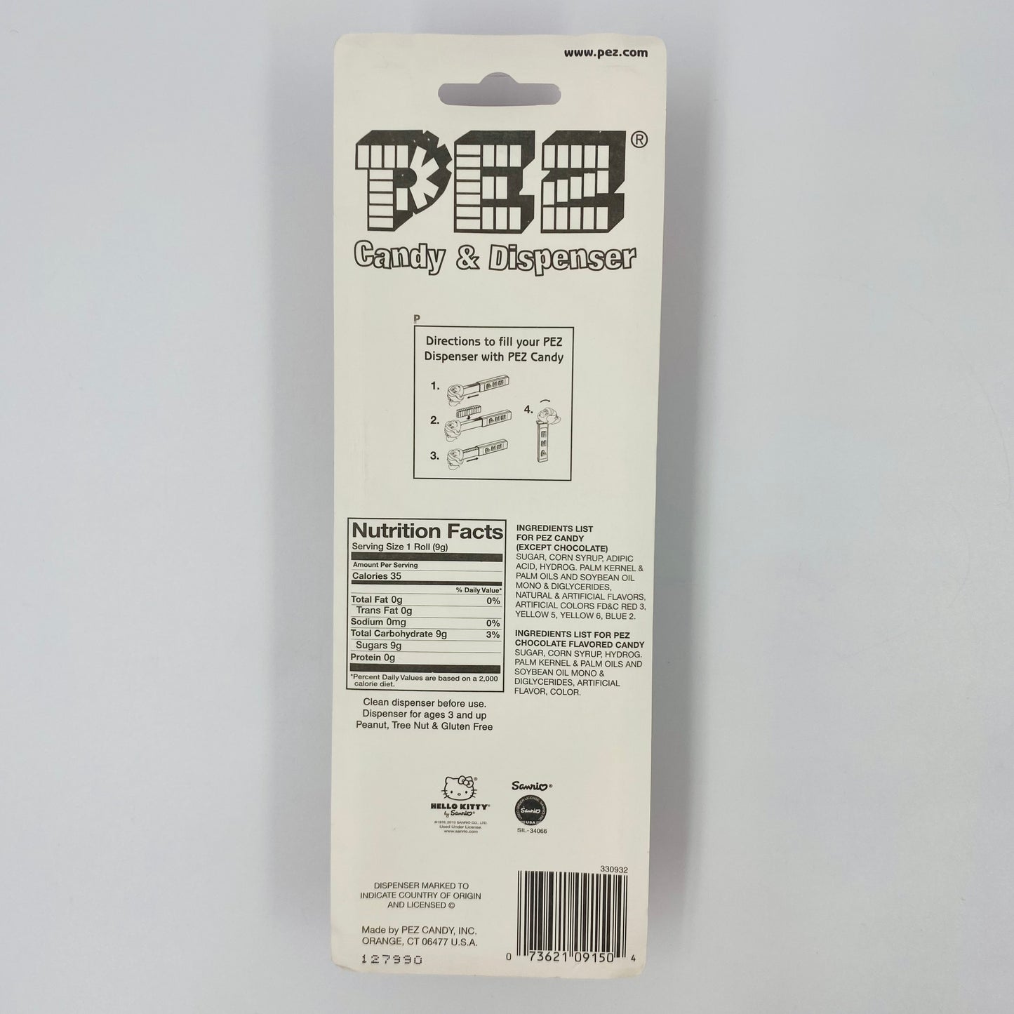Hello Kitty Hawaiian Hello Kitty PEZ dispenser (2009) carded 7.5 Hungary