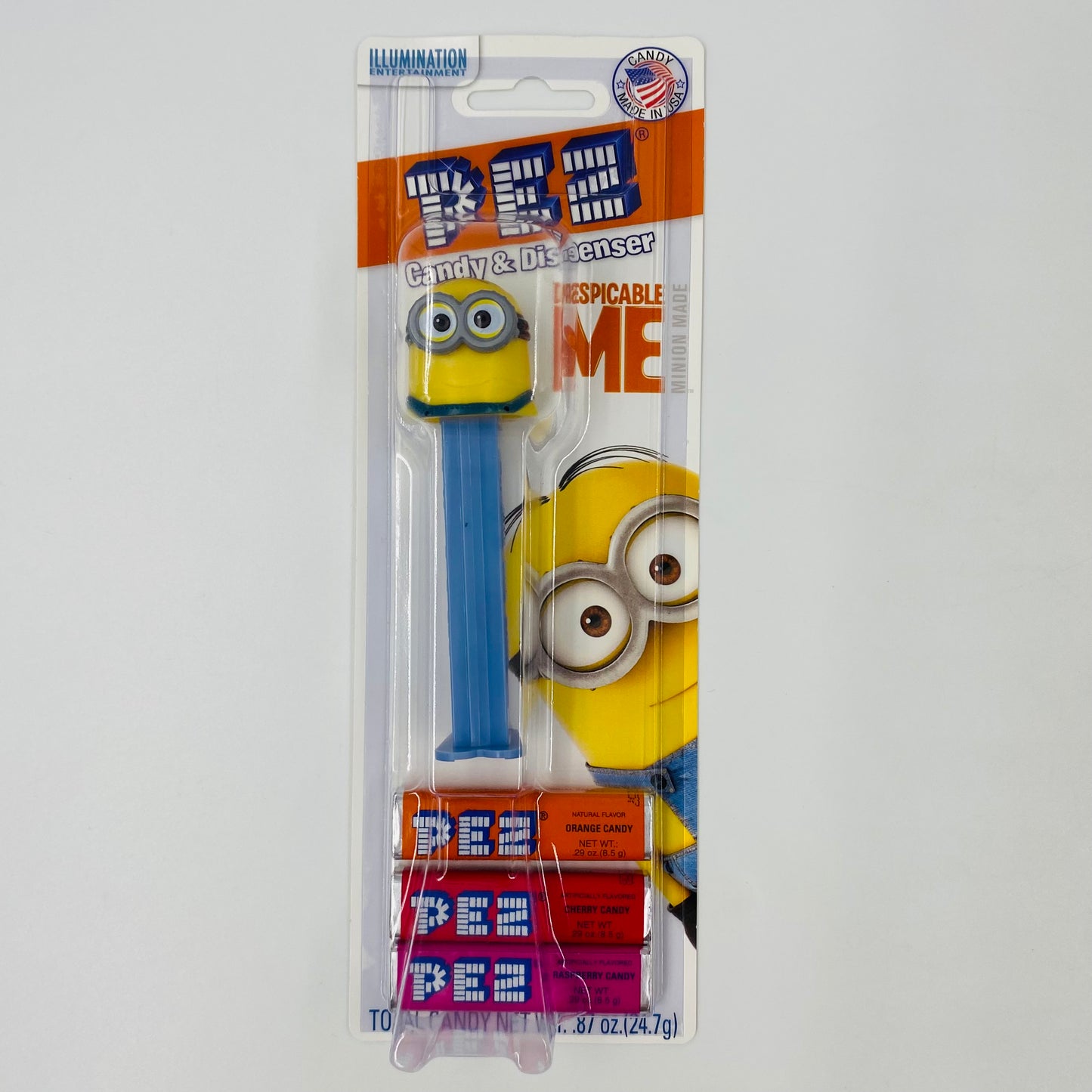 Despicable Me Minion Dave PEZ dispenser (2015) carded 7.5 China