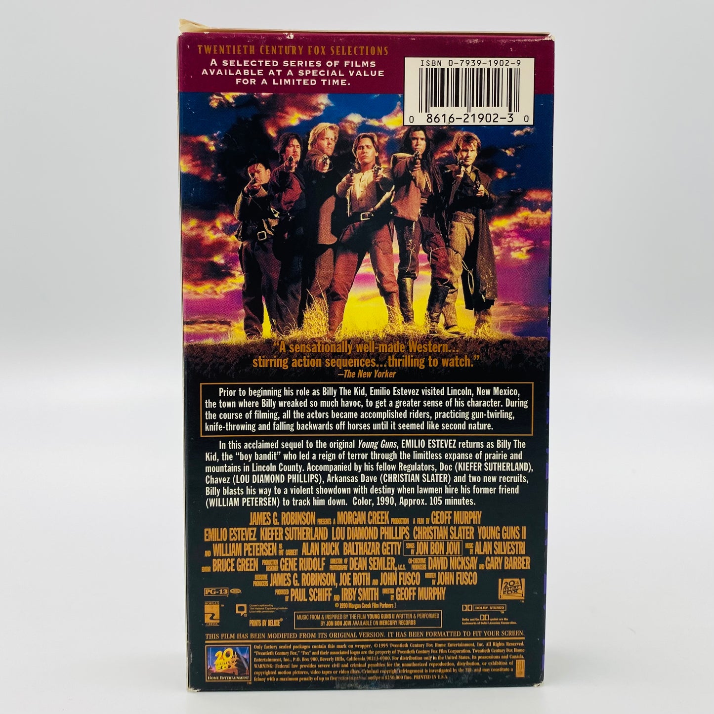 Young Guns II VHS tape (1995) Fox Video