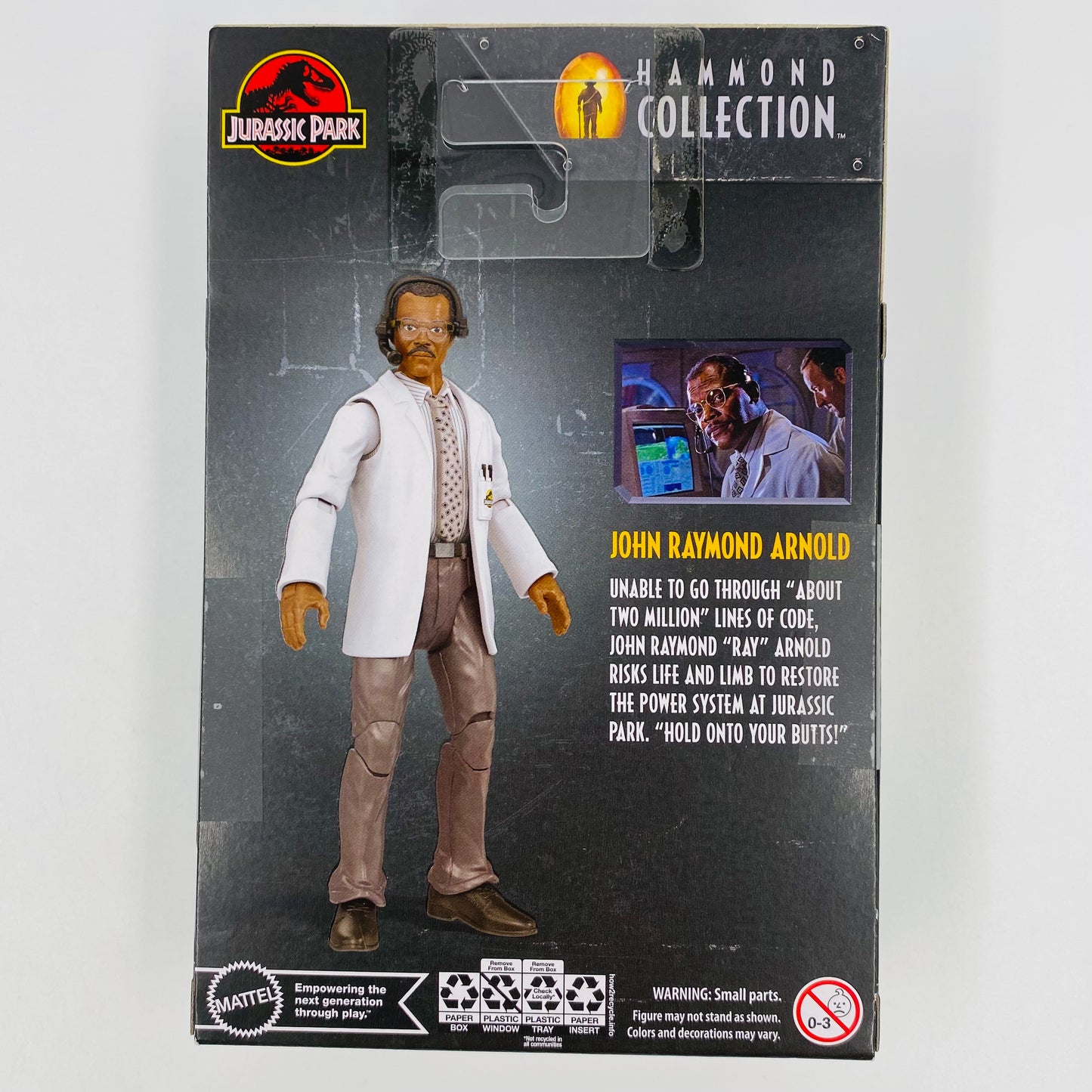 Jurassic World Hammond Collection John Raymond Arnold boxed 3.75” action figure (2022) Mattel