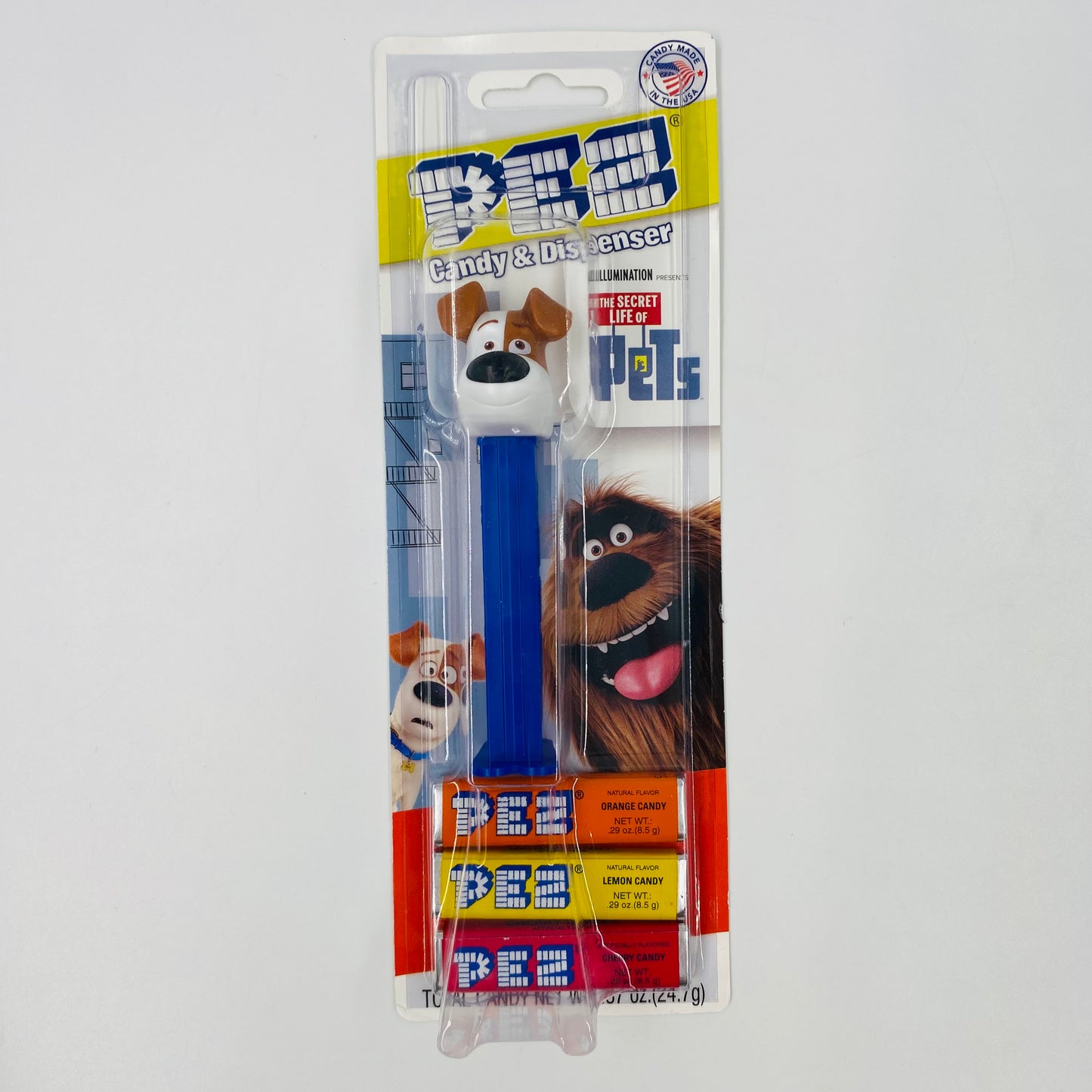 Secret Life of Pets Max PEZ dispenser (2016) carded 7.5 Hungary